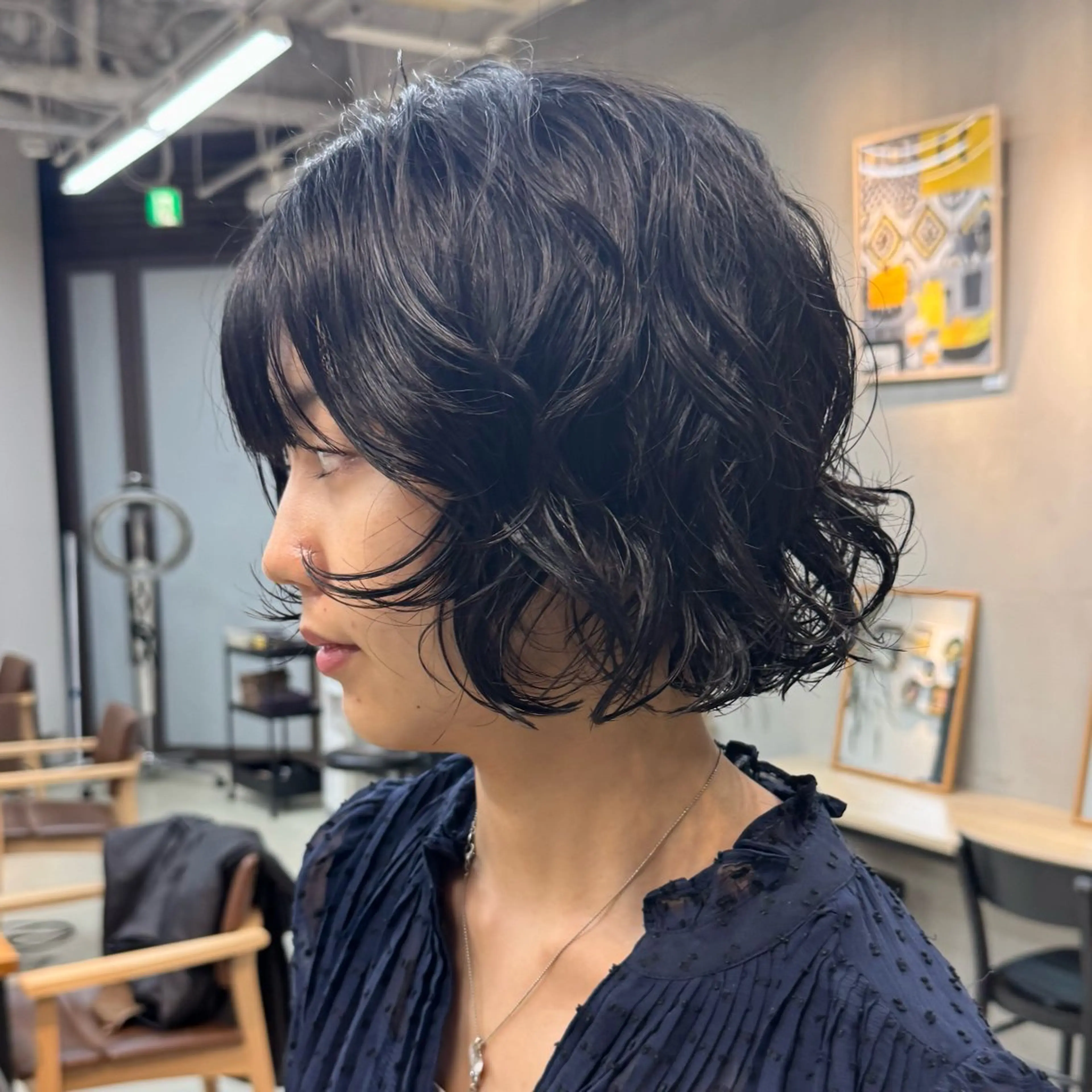 ショート パーマ ボブレイヤー ボブ レイヤーカット カット パーマ トリートメント mee.表参道所属・ボブ/ショート /パーマ/shinのヘアスタイル