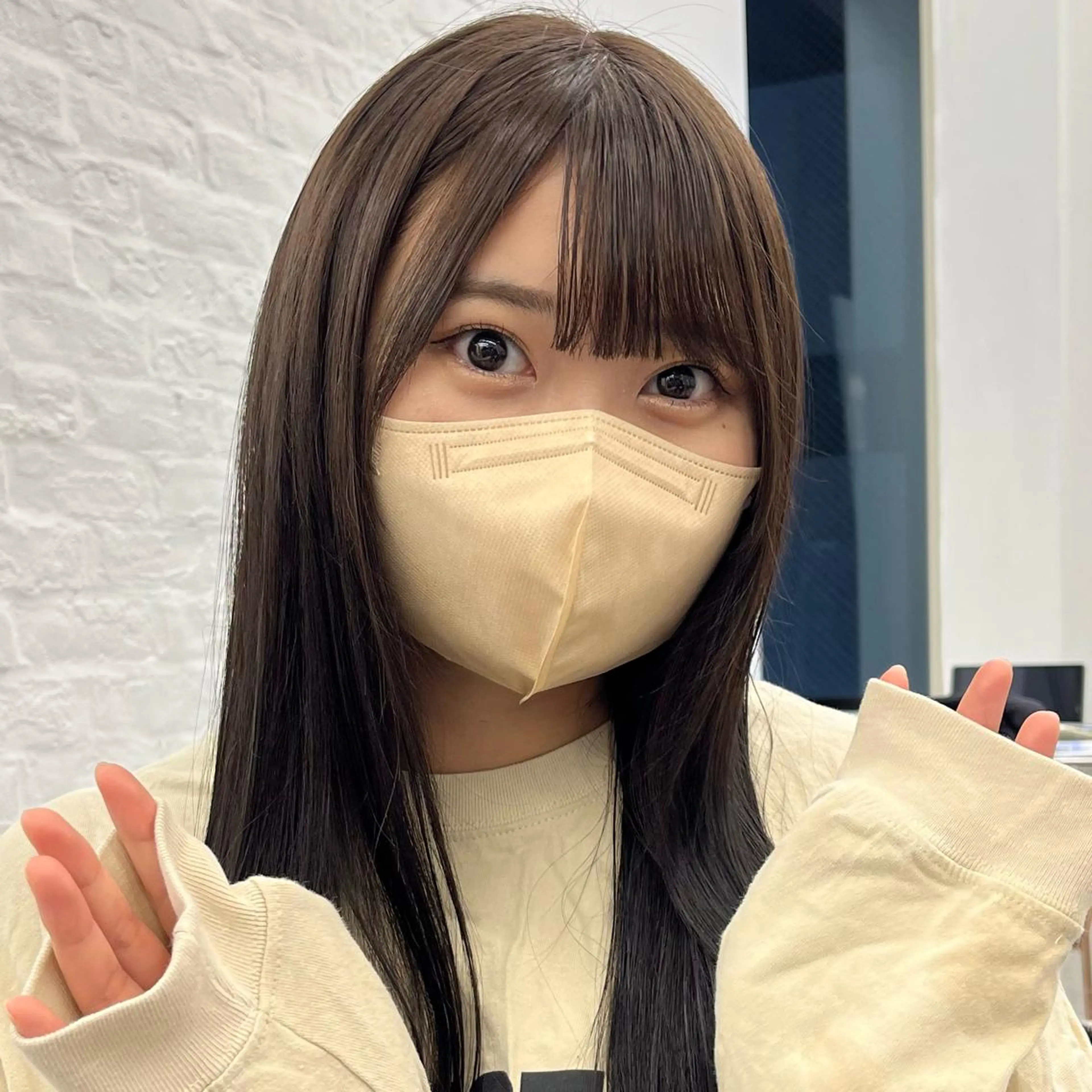 セミロング カラー パーマ ヘアアレンジ 結婚式・ブライダル アッシュ ベージュカラー 黒髪 ブリーチ 韓国ヘア×2way 🇰🇷和知拓郎のヘアスタイル