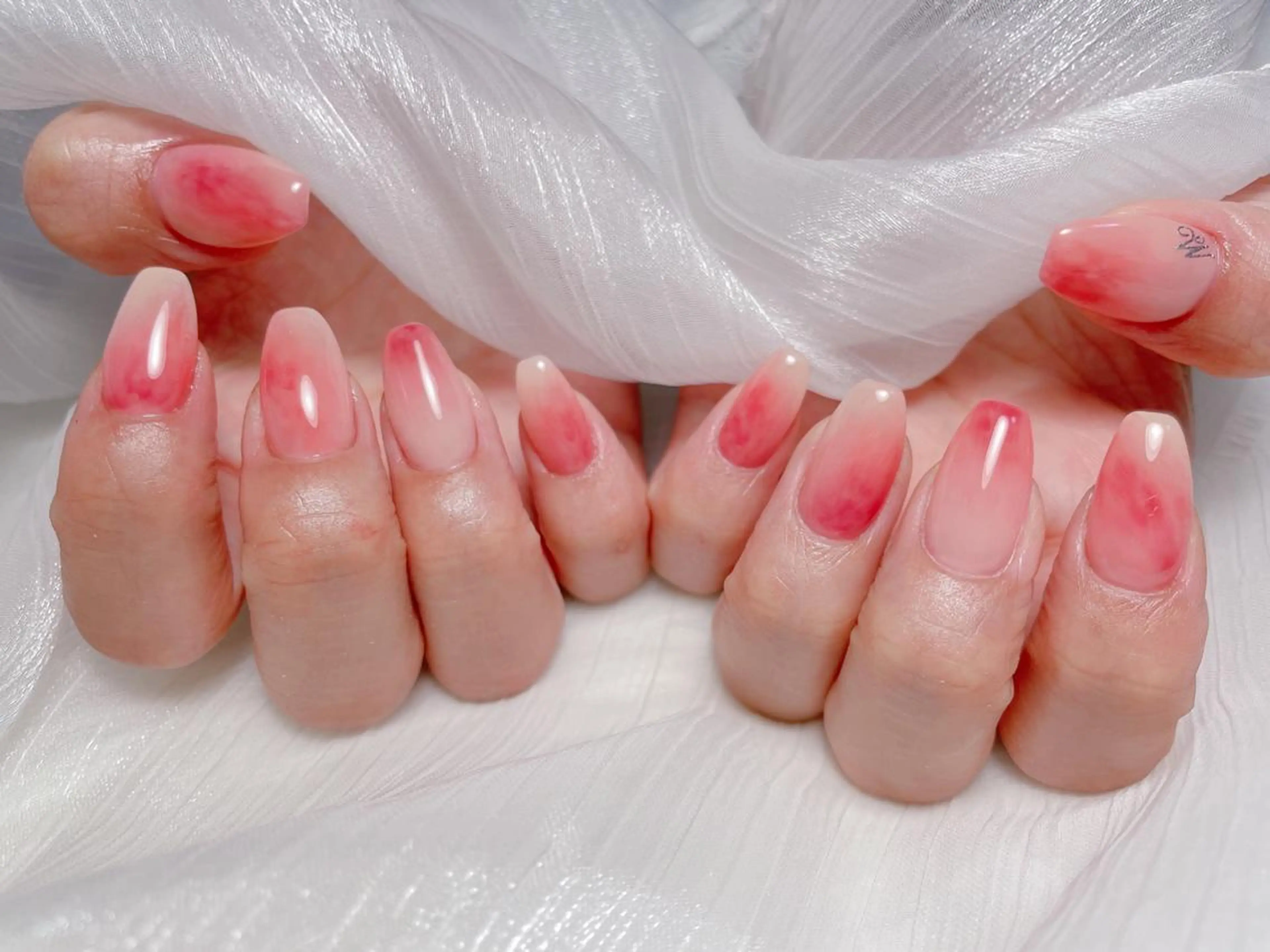 ネイル ハンドネイル 星みこと 長さ出し得意のネイルデザイン