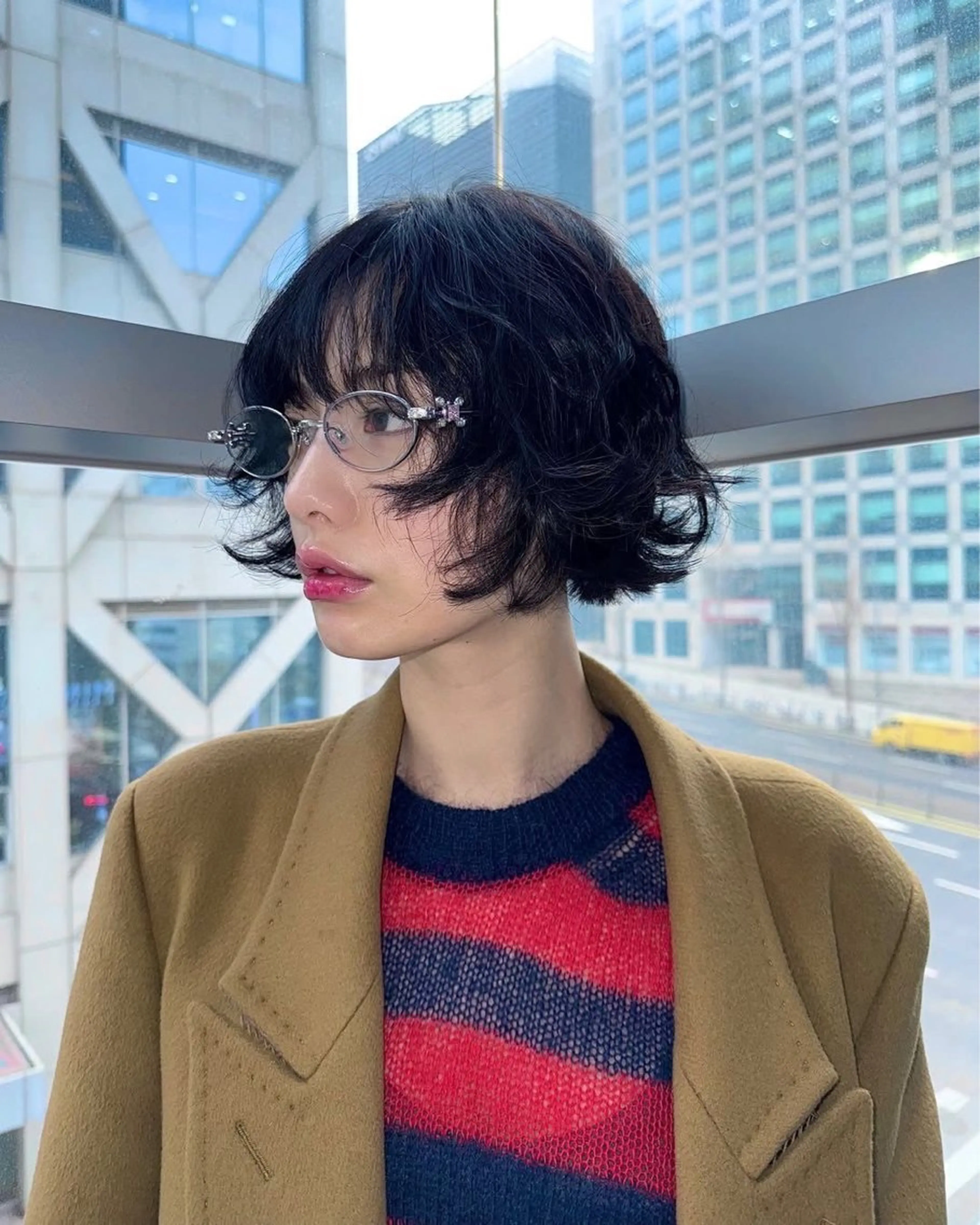 パーマ ボブ.顔周りカット カット/ユキカのヘアスタイル