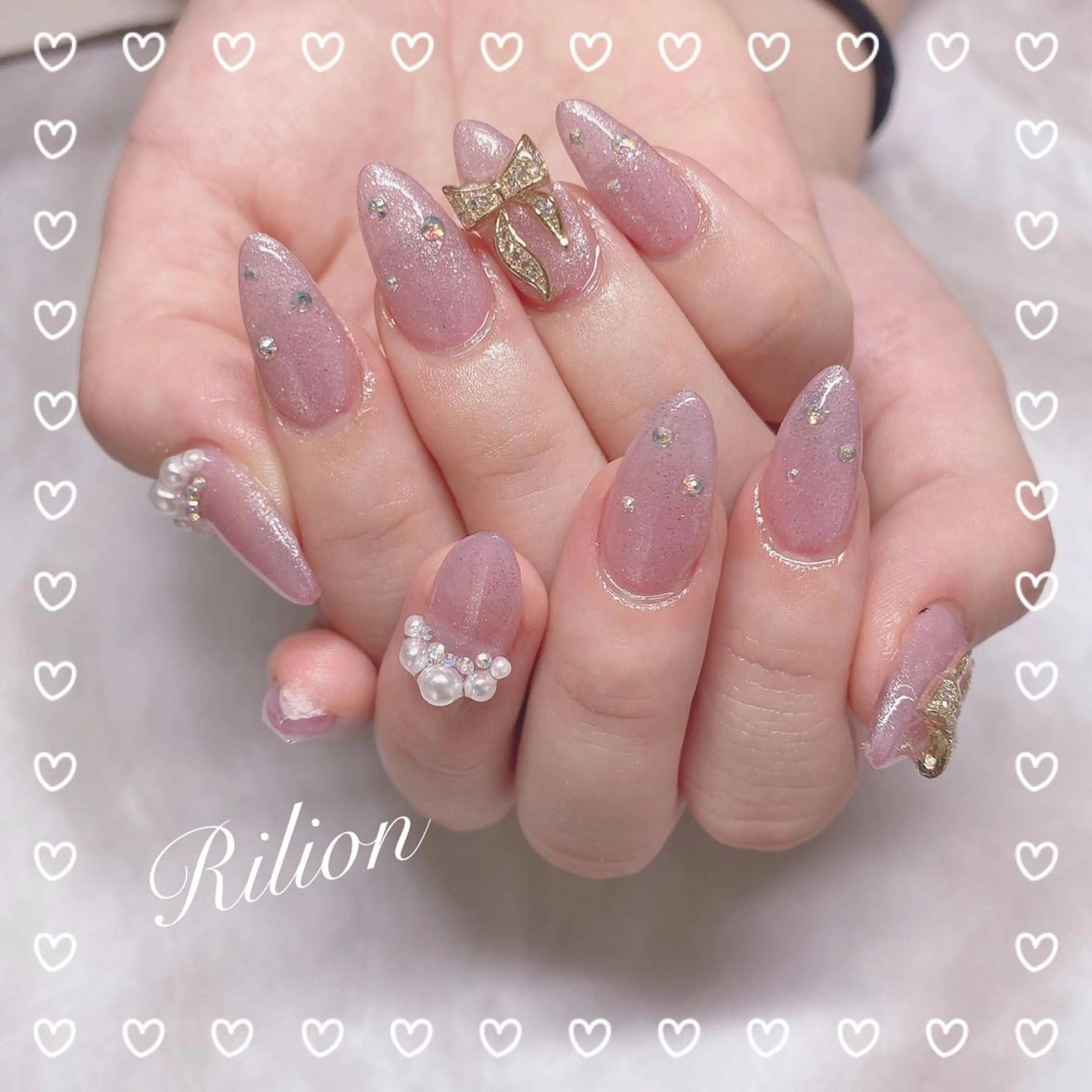 ネイル ハンドネイル RiLion💗 Risa🦋💜のネイルデザイン