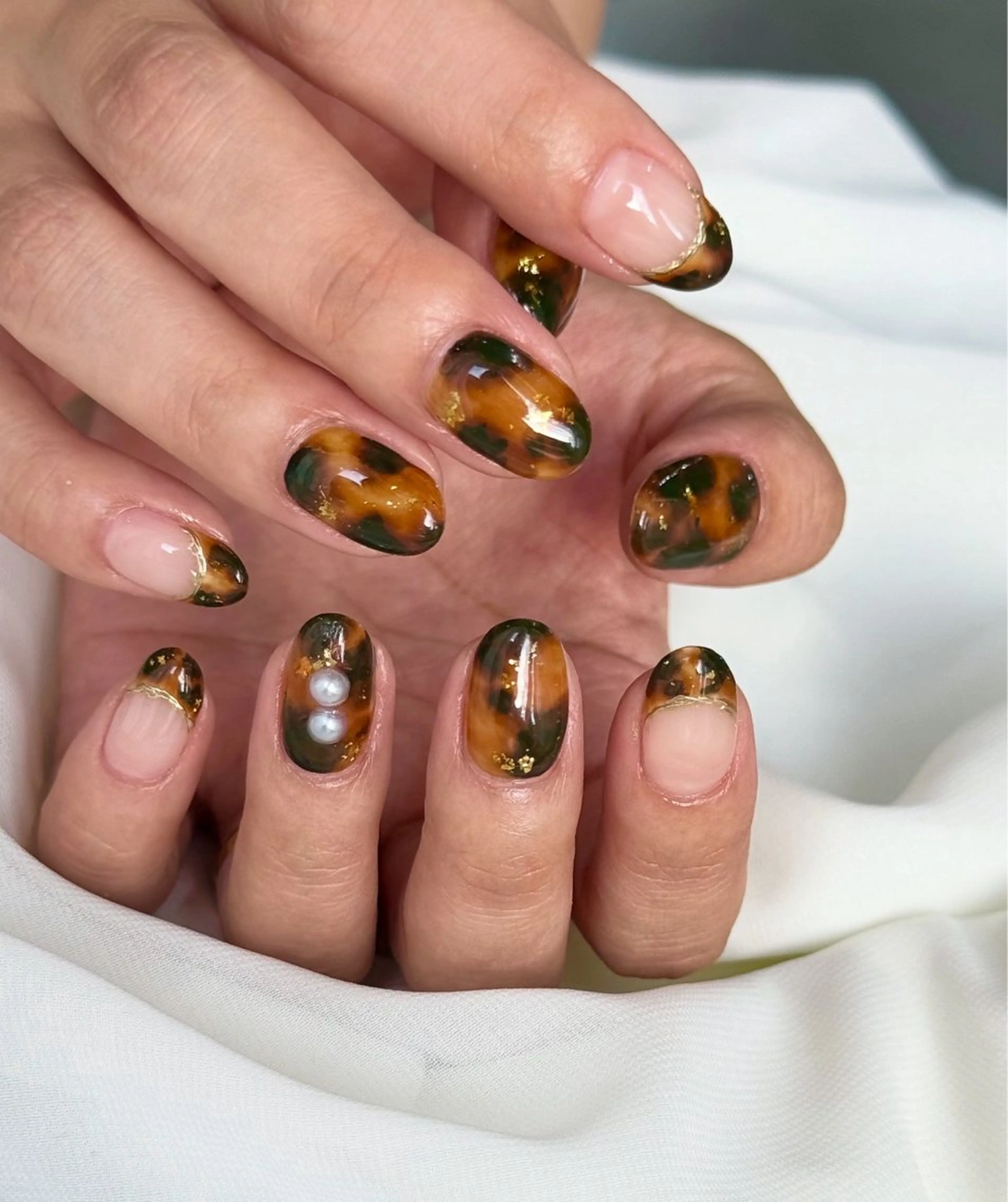 ネイル べっ甲ネイル ハンドネイル HARUKA ネイリスト福岡/薬院のネイルデザイン