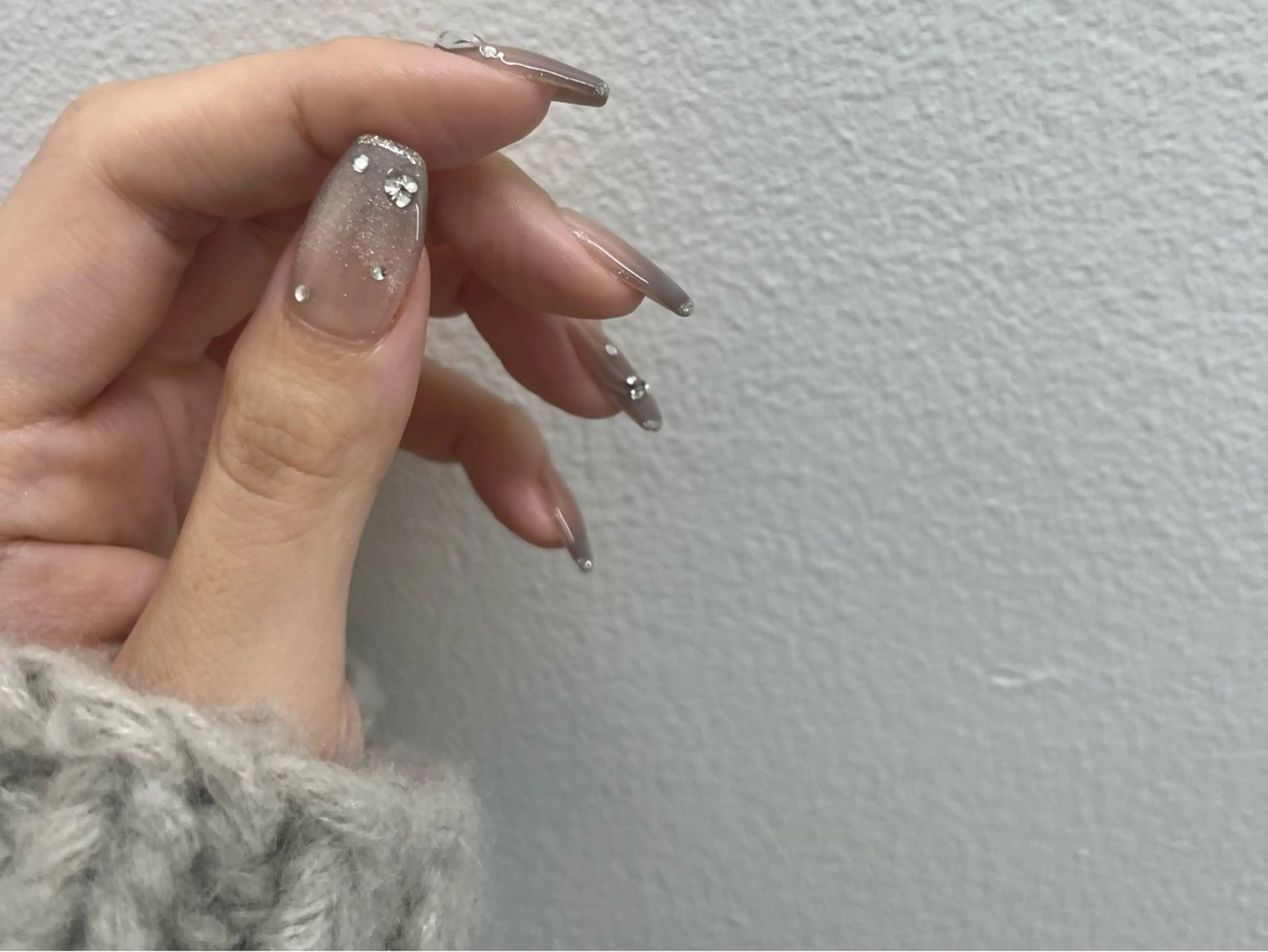 ネイル フレンチネイル マグネットネイル マグネットフレンチ rina ニュアンス♡ワンホンのネイルデザイン