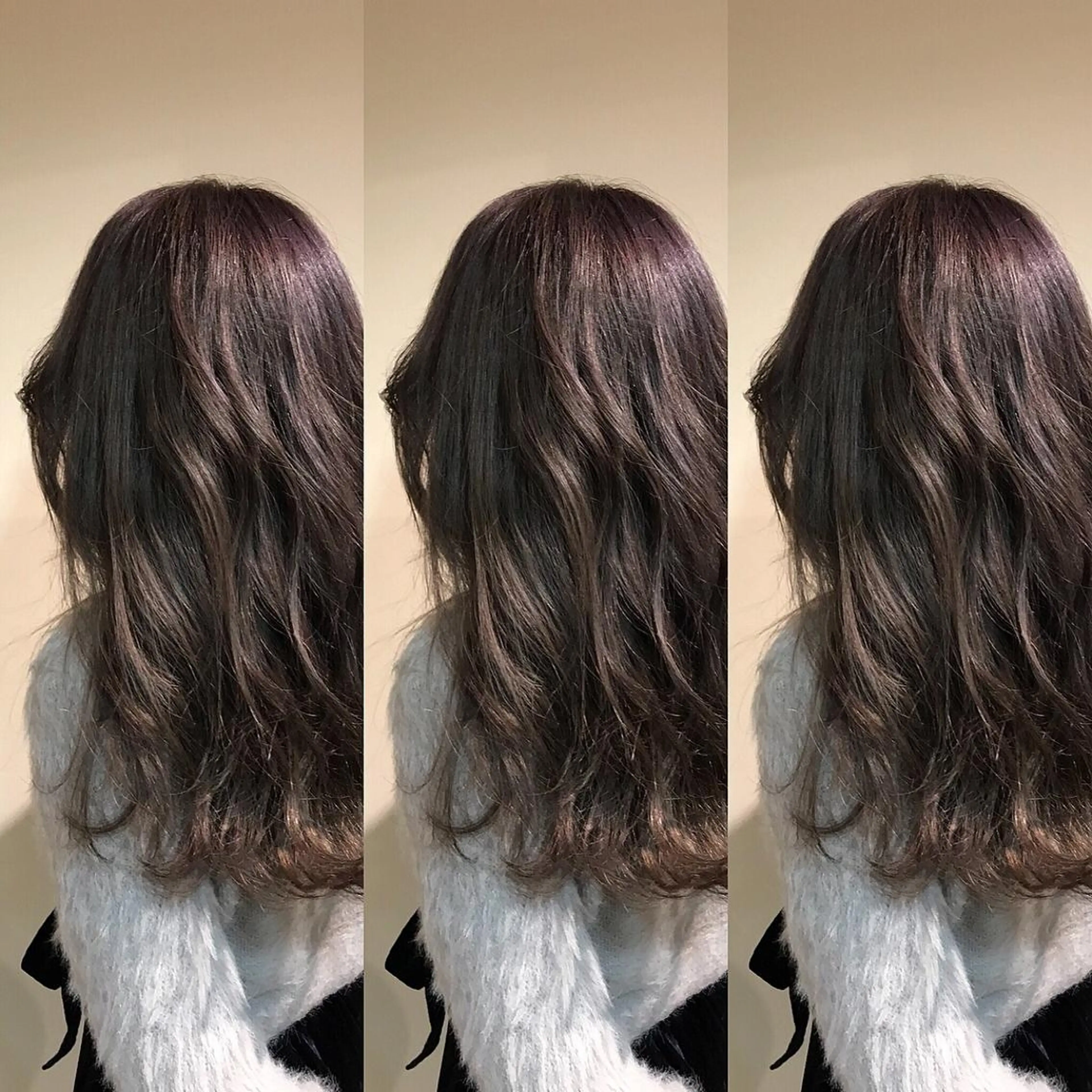 セミロング カラー ヘアアレンジ パープルカラー ✂︎KALOU✂︎ 寺野 克のヘアスタイル