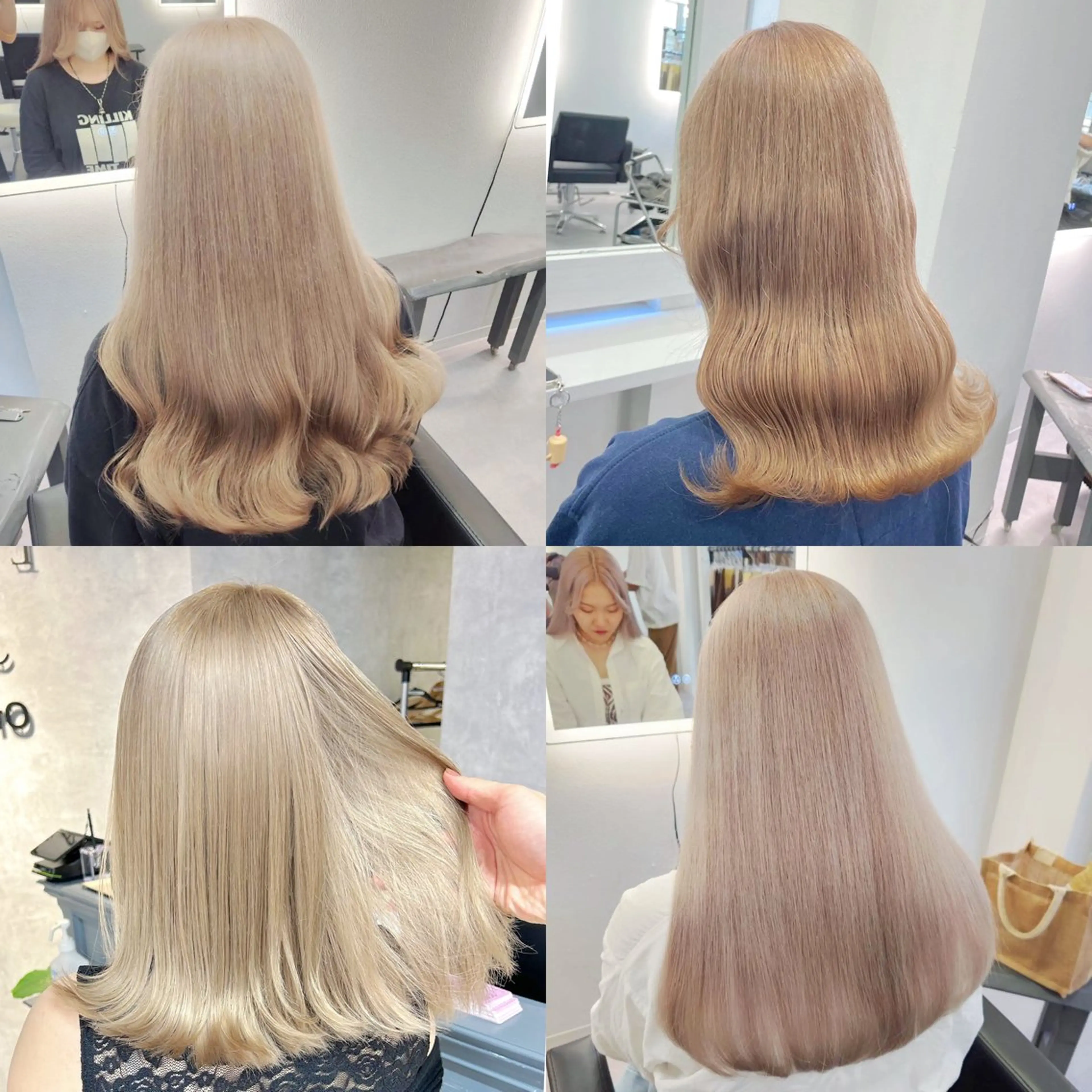 セミロング カラー ヘアカラー トリートメント ブリーチ&エクステ 🥀ケアカラー特化のヘアスタイル