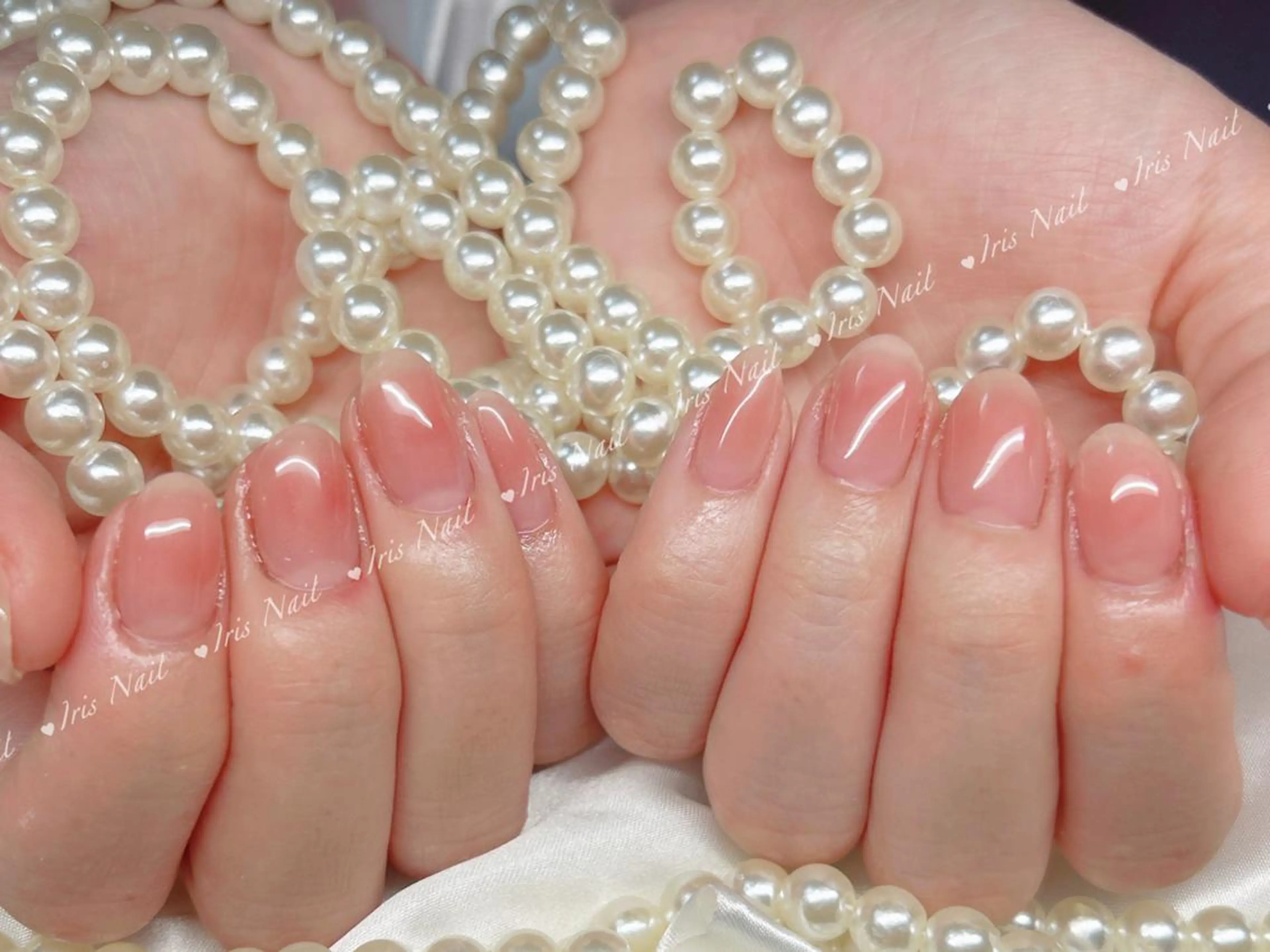 ネイル チークネイル オフィスネイル シンプルネイル 🍒IRIS Nail🌸のネイルデザイン