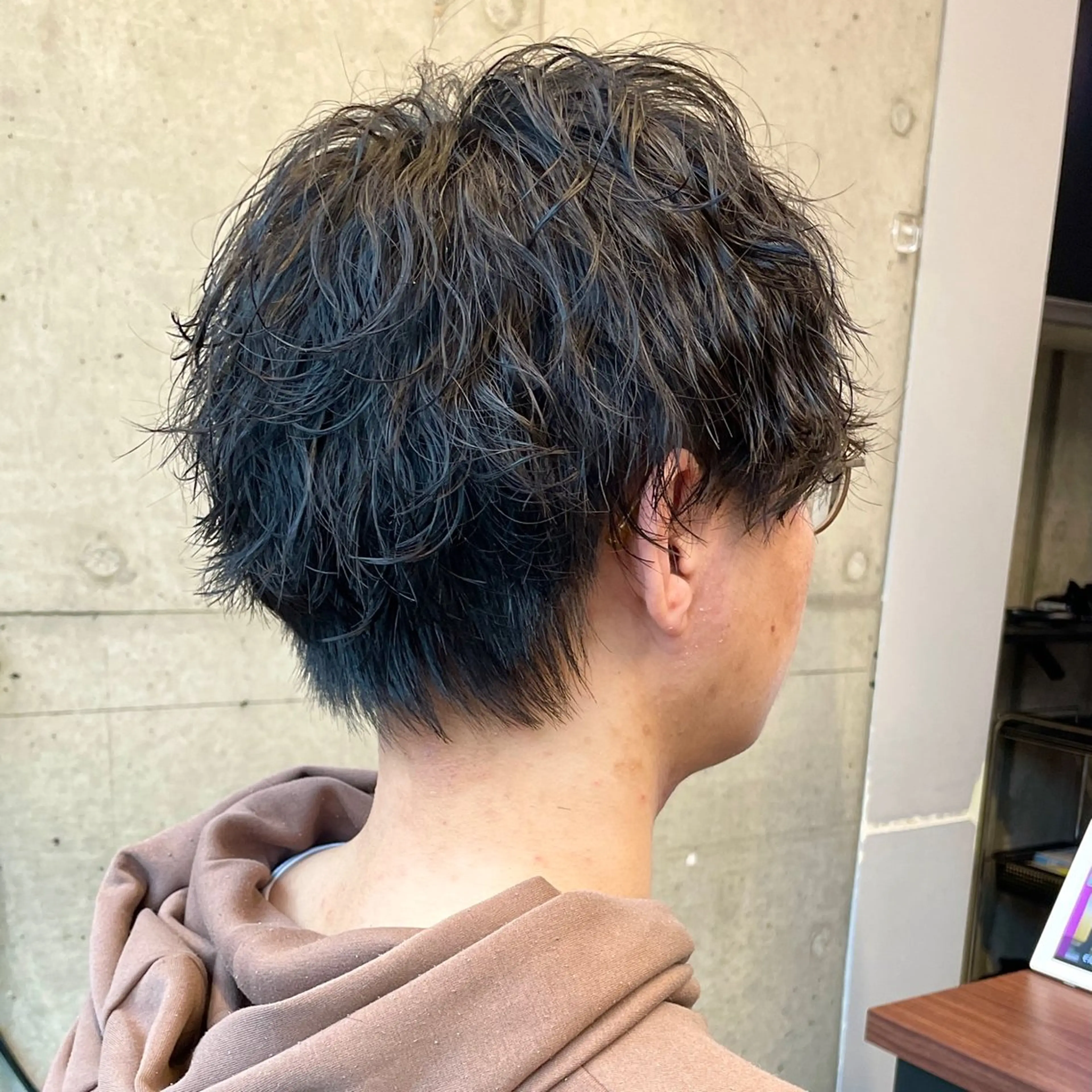ショート パーマ メンズ 西大島美容師 渡部仁太のヘアスタイル