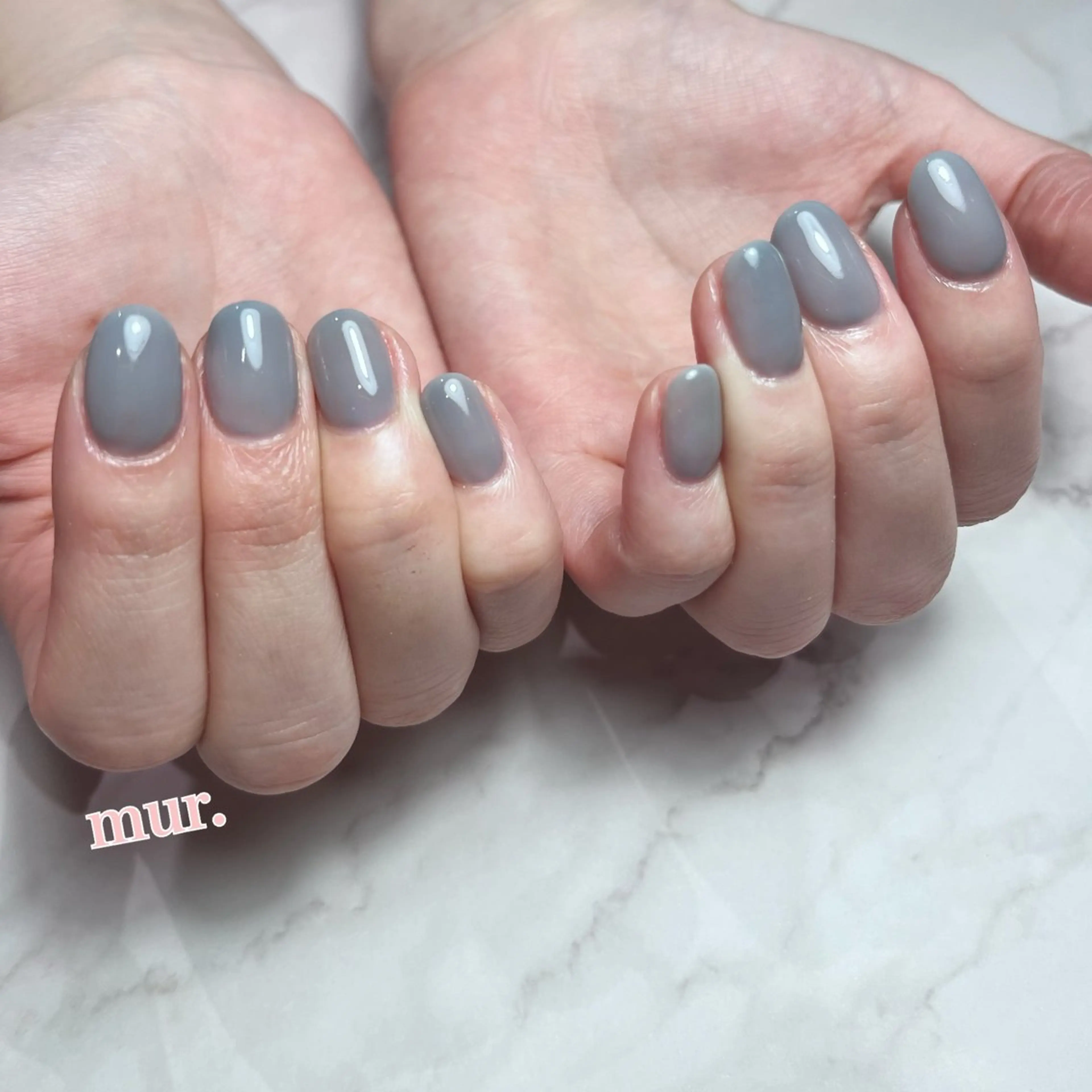 ネイル 水色 ワンカラーネイル 春ネイル nailsalon mur.のネイルデザイン