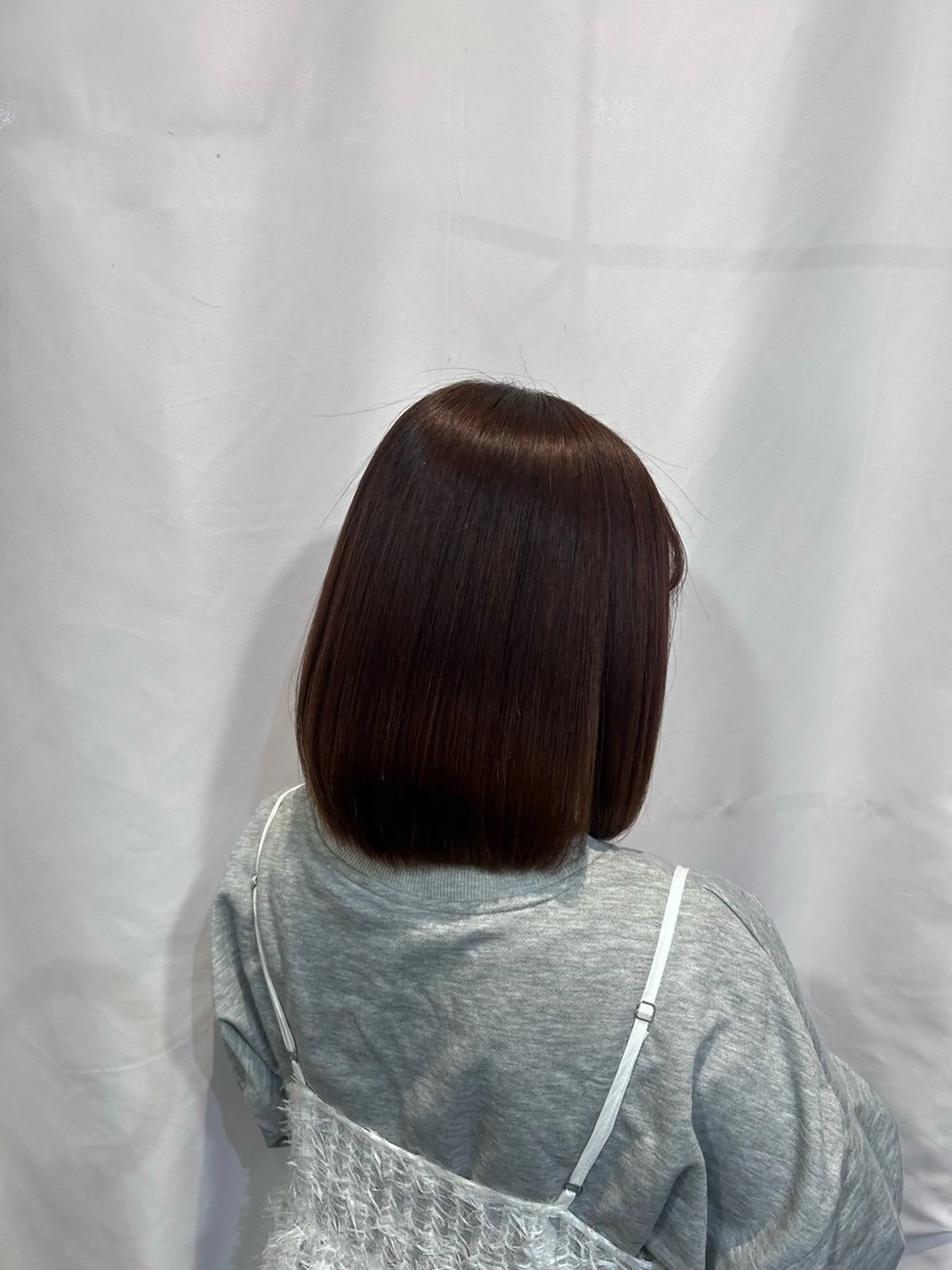 ミディアム ボブ カット ✨️艶カラー✨ 吉村 美咲のヘアスタイル