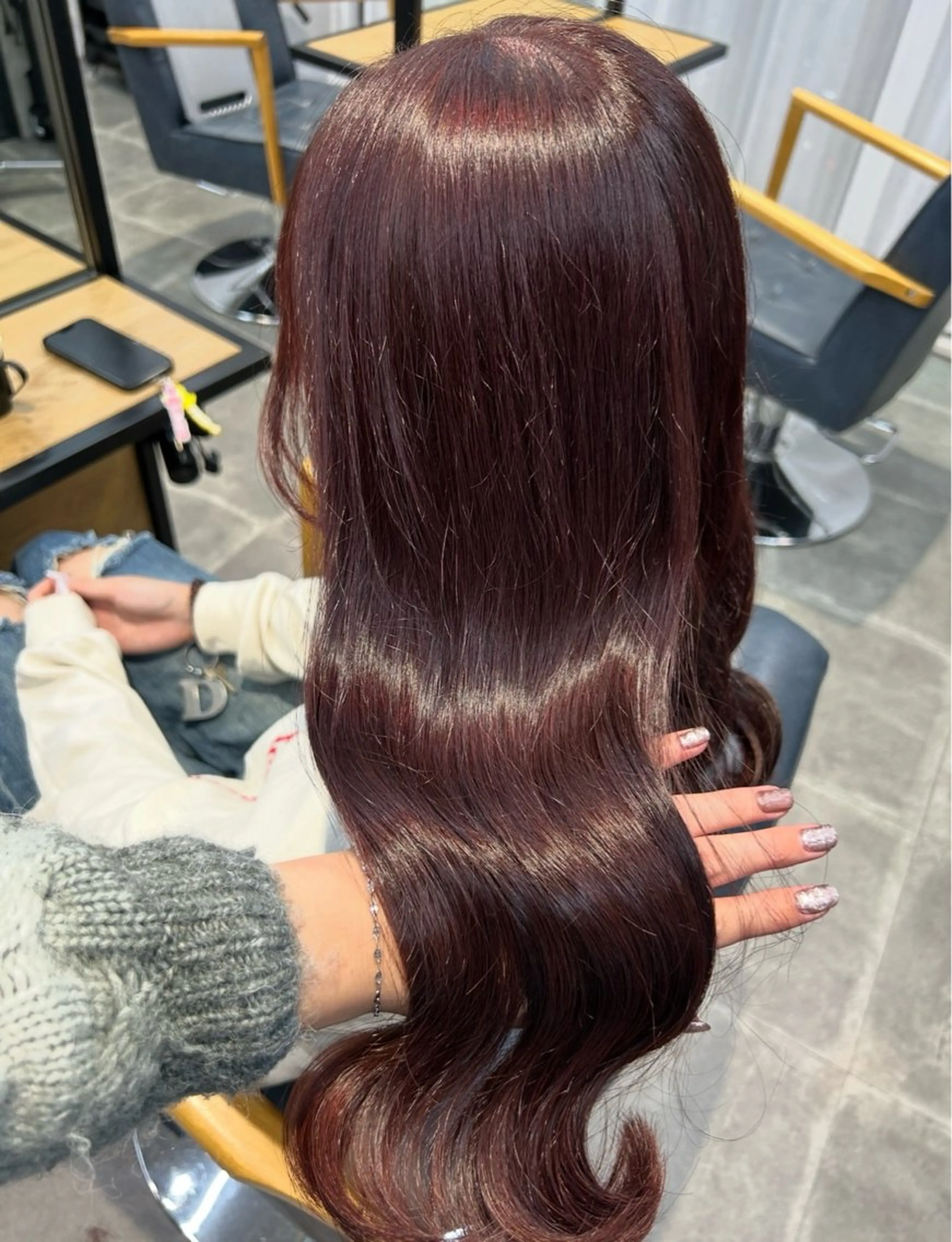 ロング カラー カット ヘアカラー トリートメント newi梅田🫧韓国 ヘア🫧sakiのヘアスタイル