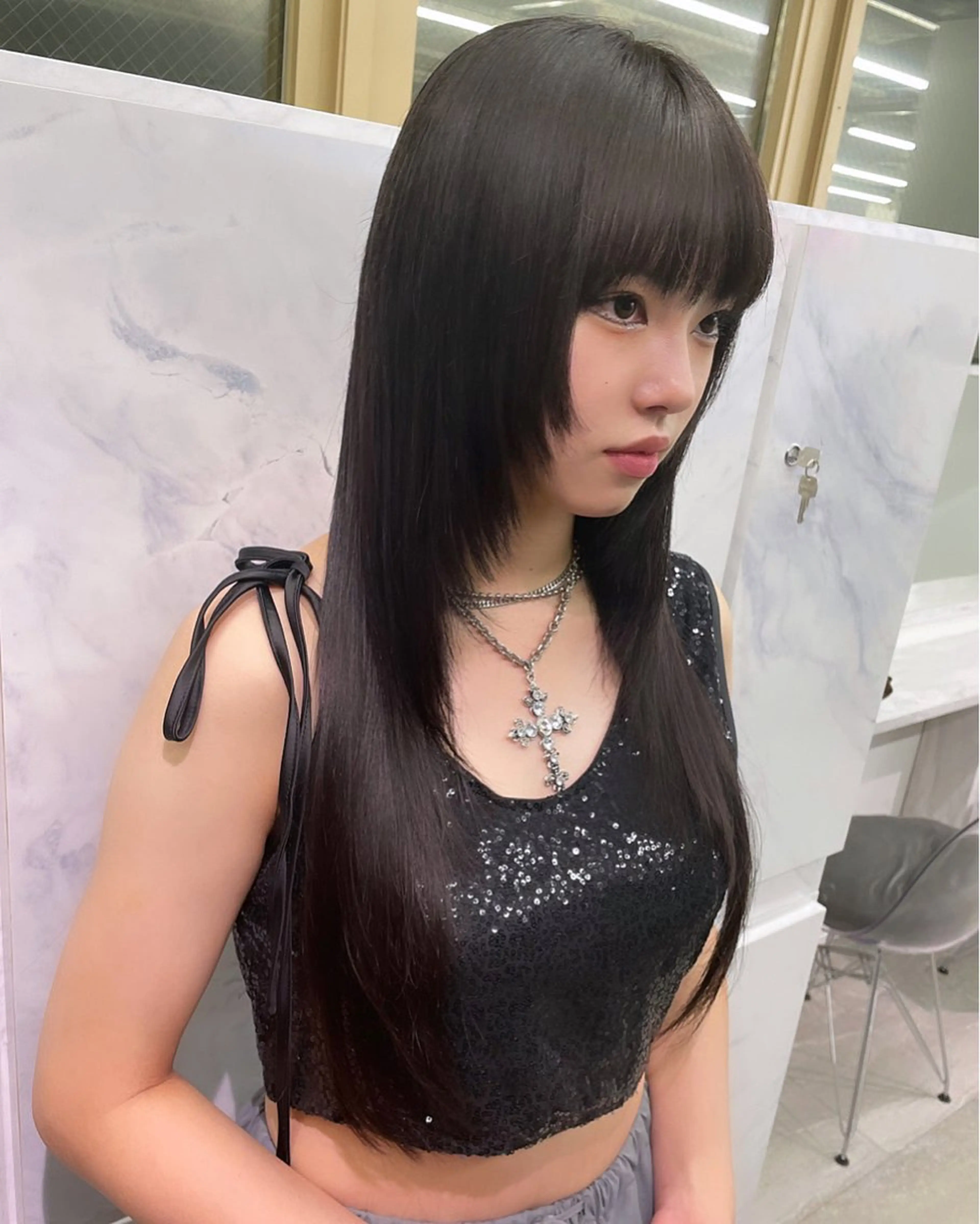 ロング カラー ヘアアレンジ プルエクステ エクステ レイヤーカット エクステ 🎀プルエクステ みまひかる🎀のヘアスタイル