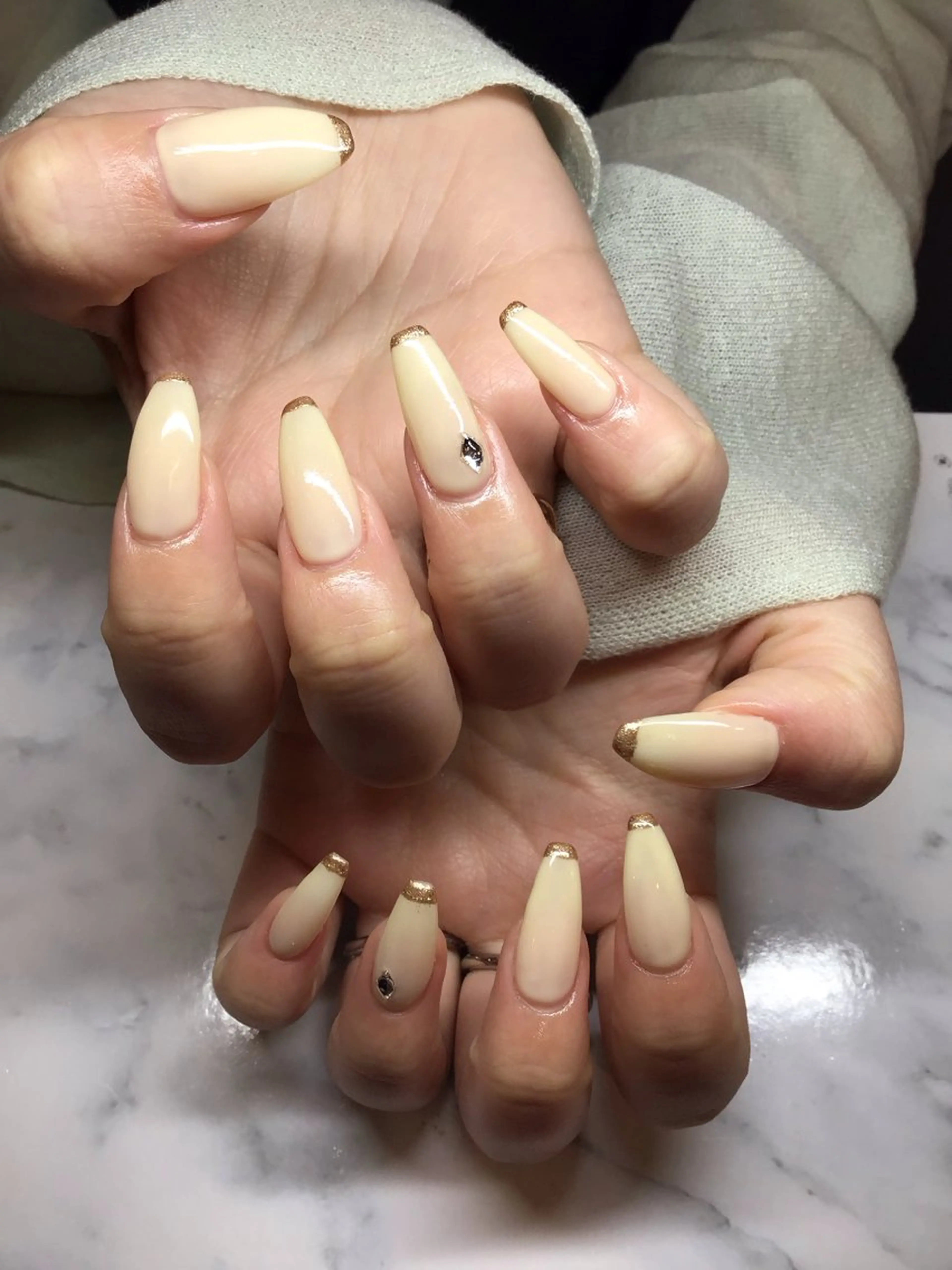 ネイル アートネイル 入学式 ジェルネイル ラメ(グリッター) ワンカラーネイル f'bloom  L’ecrinのネイルデザイン