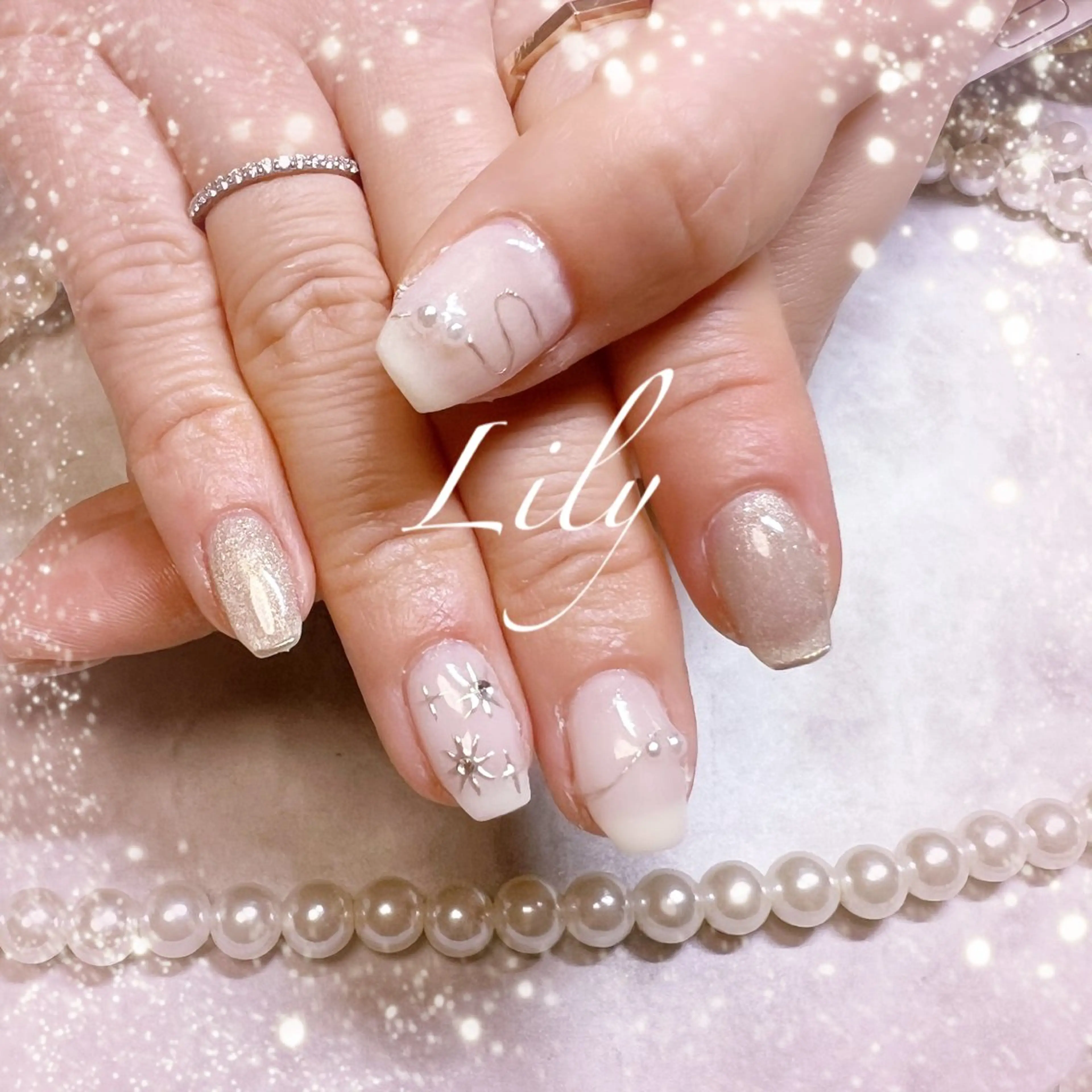 ネイル ハンドネイル Lily*nail 🌻Mii🌻のネイルデザイン