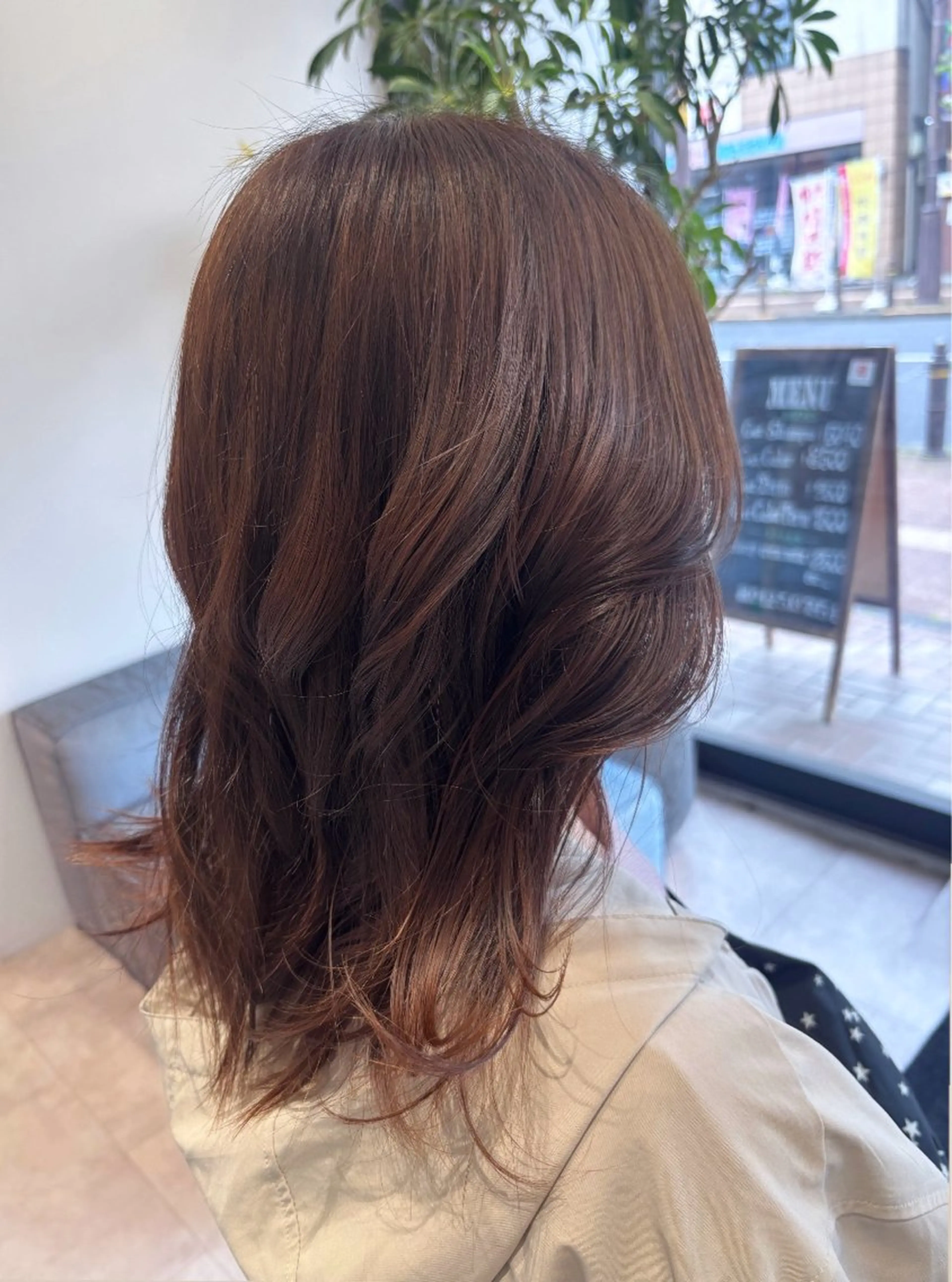 ミディアム カラー ブリーチ ブリーチなしカラー Sayumi 🪐のヘアスタイル