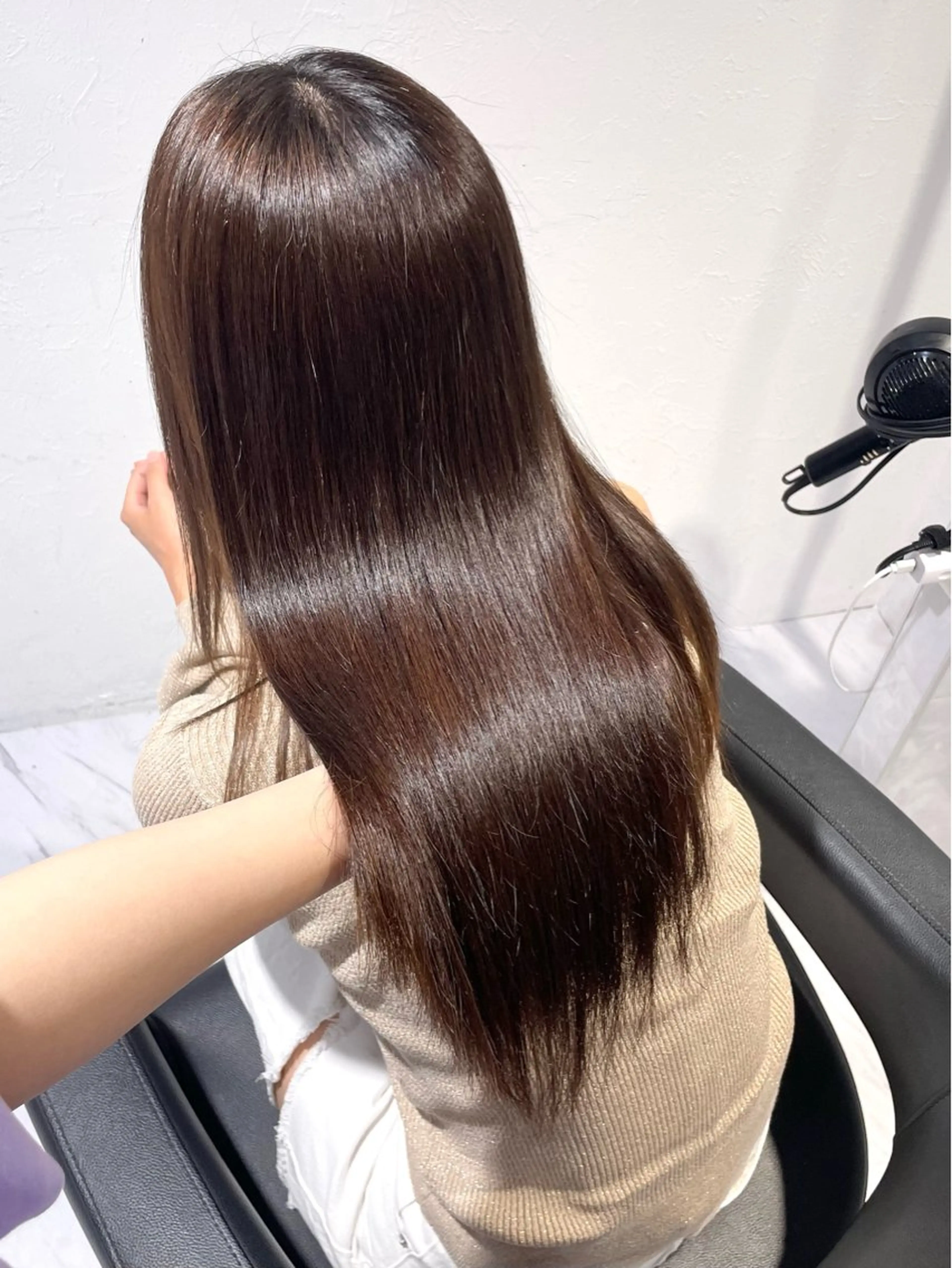 ロング カラー ブラウンカラー ヘアカラー トリートメント ヘッドスパ ヘアセット 表参道♡暗髪♡ 艶カラー♡アユミのヘアスタイル