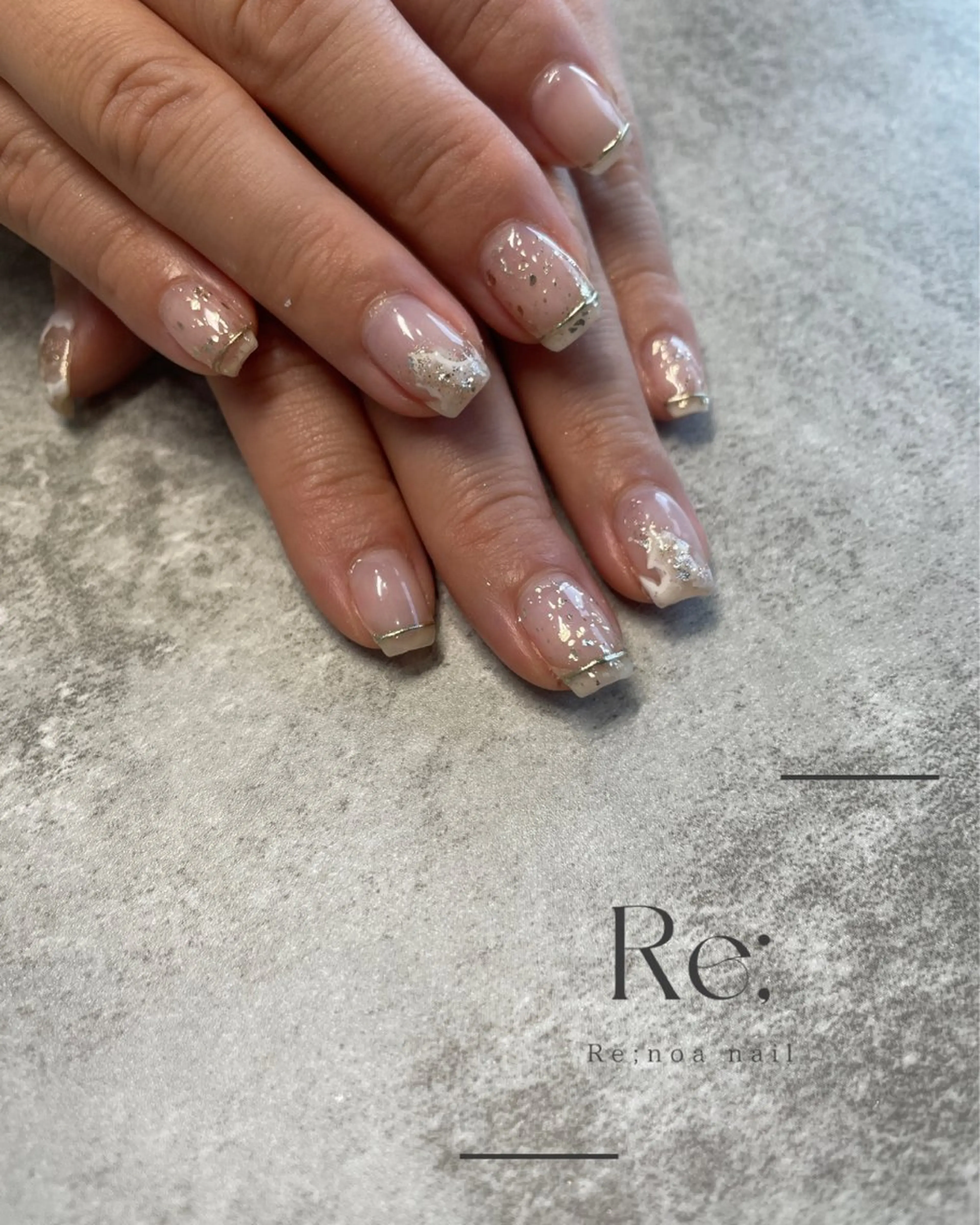 ネイル シンプルネイル 夏ネイル ハンドネイル Re;noa nailのネイルデザイン