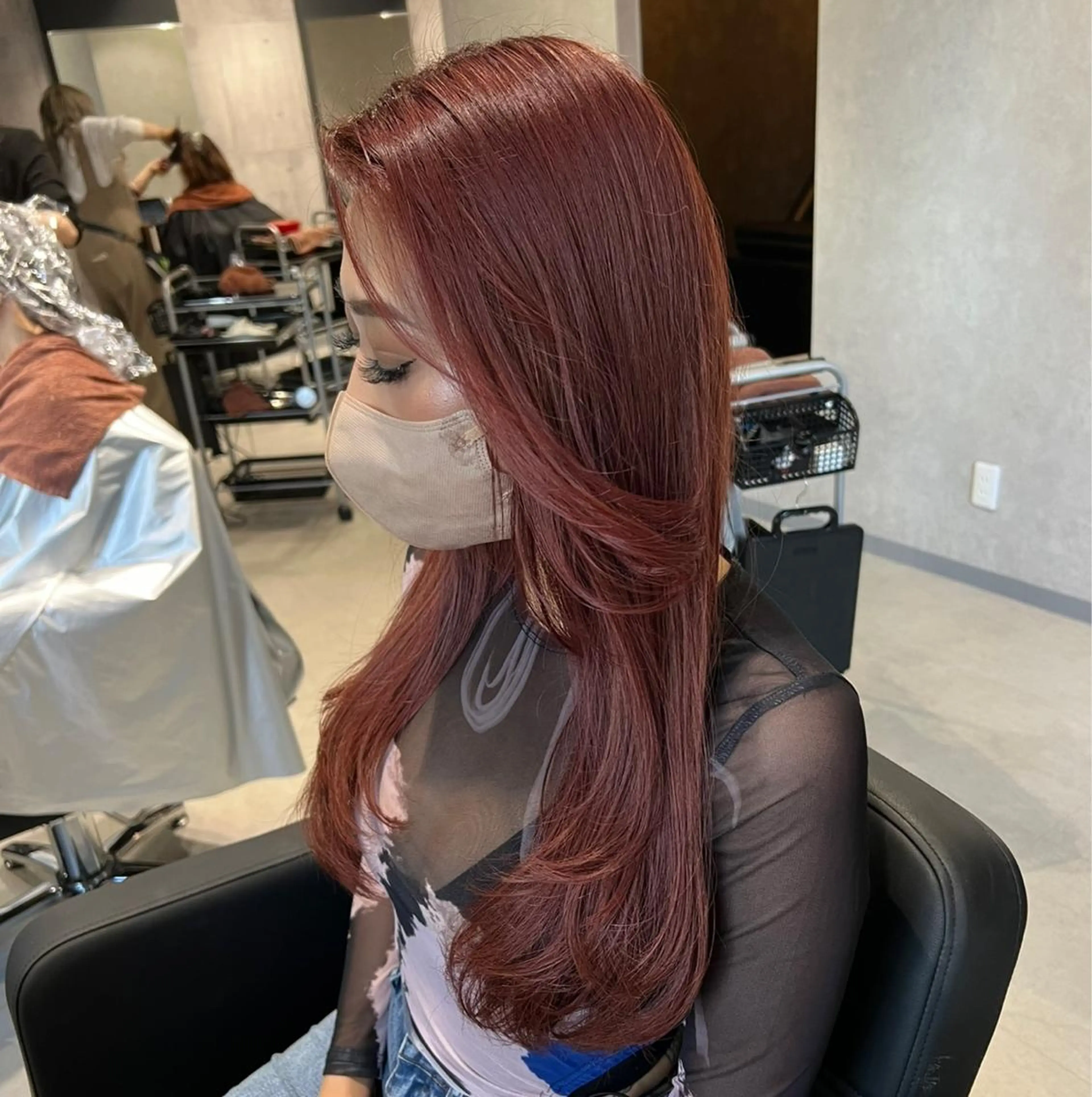 ロング カラー ヘアアレンジ ネイル マツエク・マツパ アイブロウ レイヤーカット ヘアカラー トリートメント _WHITE京橋店所属・髪質改善_WHITE RYUSUKEのヘアスタイル