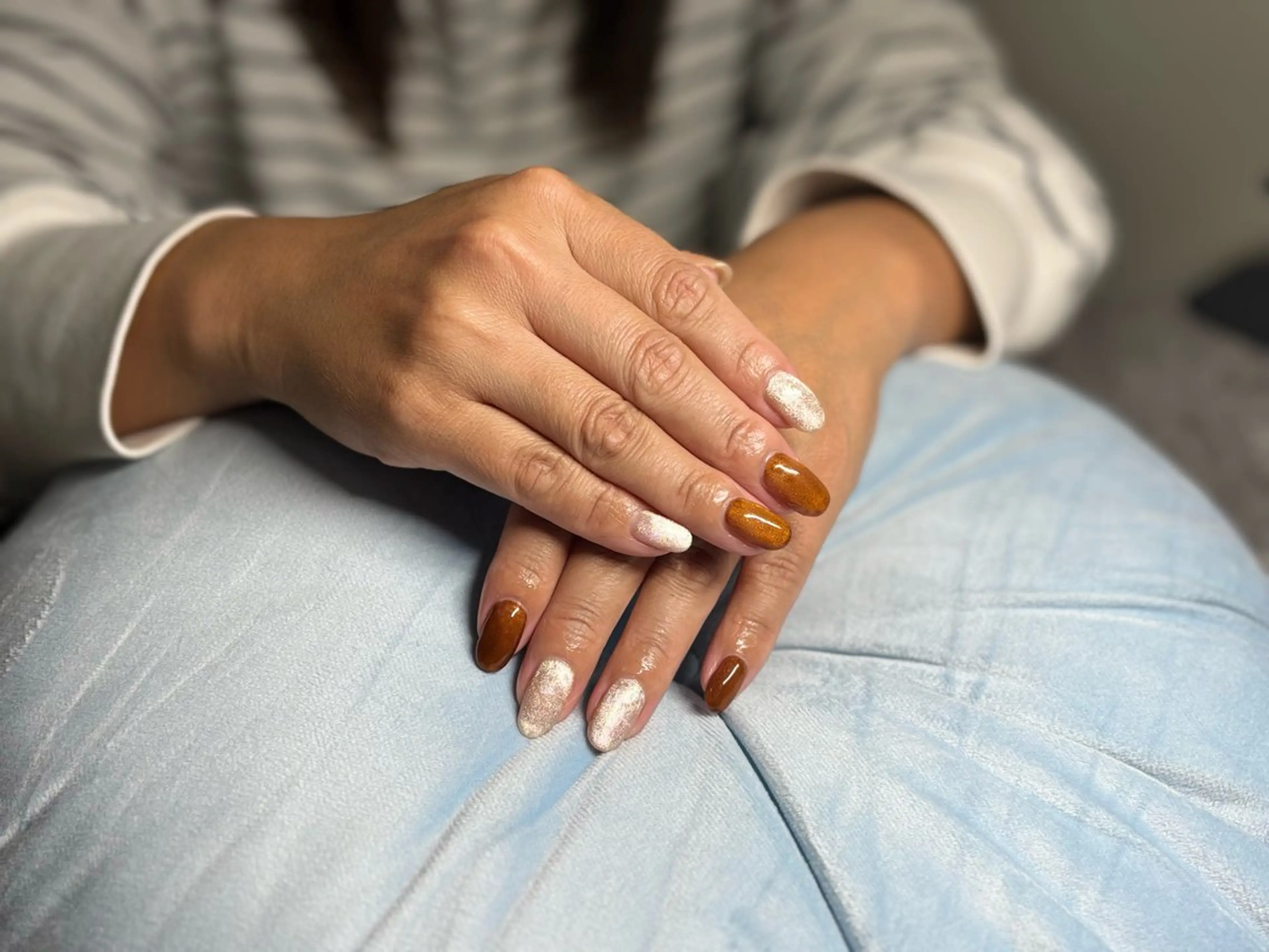 ネイル ブラウン ハンドネイル Re:am-リアム-所属・Re:am AYUのネイルデザイン