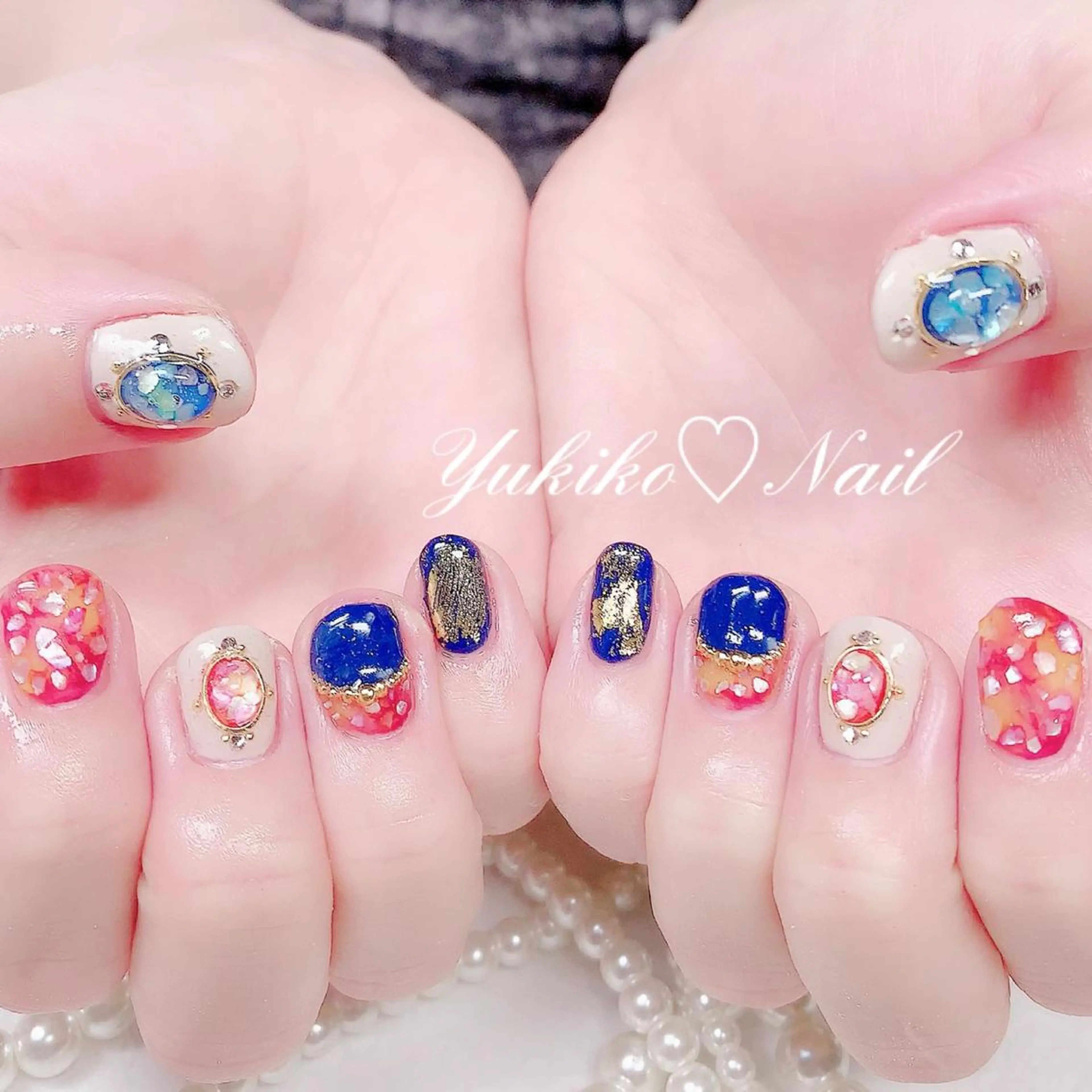 ネイル キラキラネイル 持ち込み ユキコ ネイルのネイルデザイン