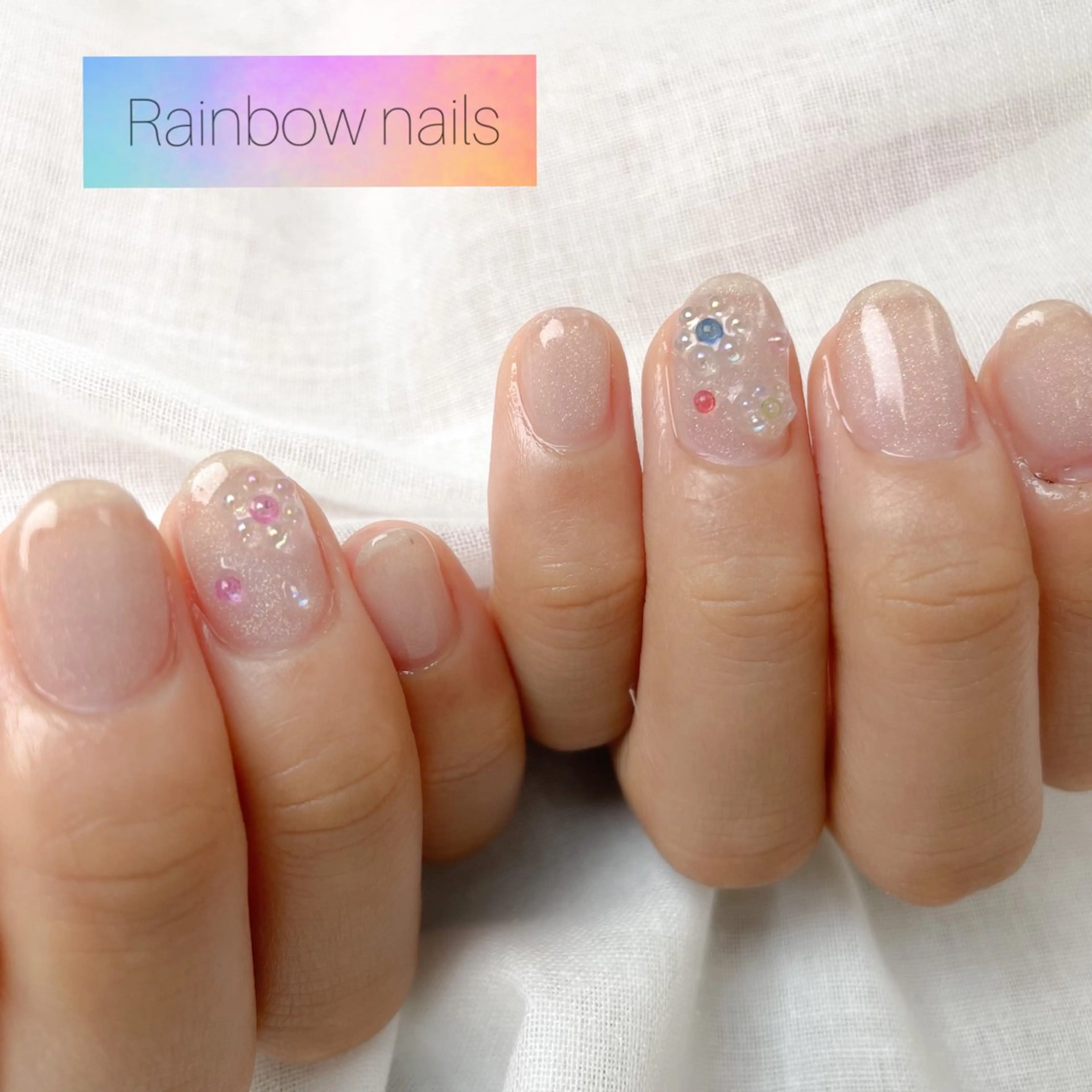 ネイル Rainbow nailsくろちゃんのネイルデザイン