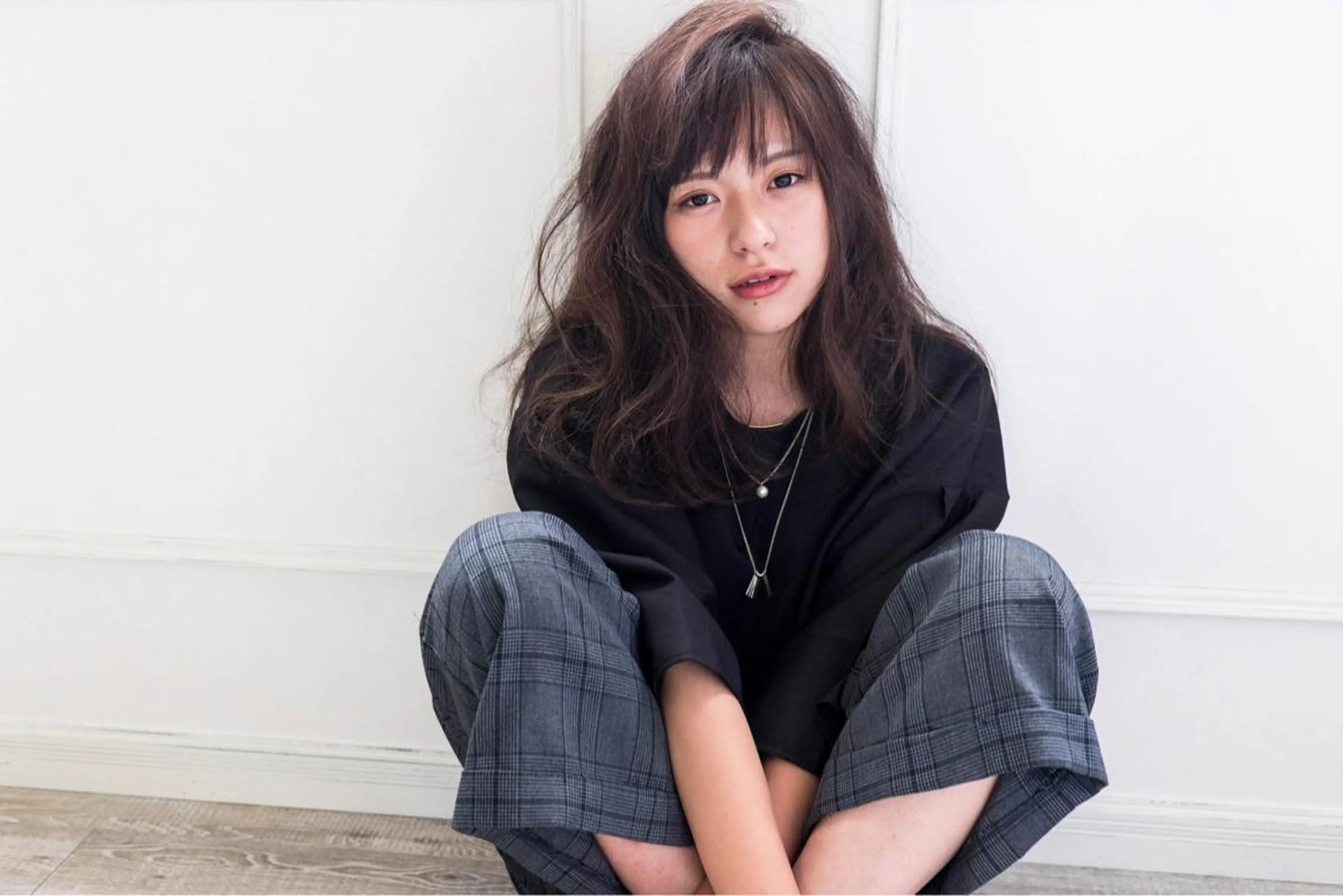 ミディアム セミロング カラー アッシュ ラベンダーカラー ラベンダーアッシュ ..ROUTE.. Chihiroのヘアスタイル