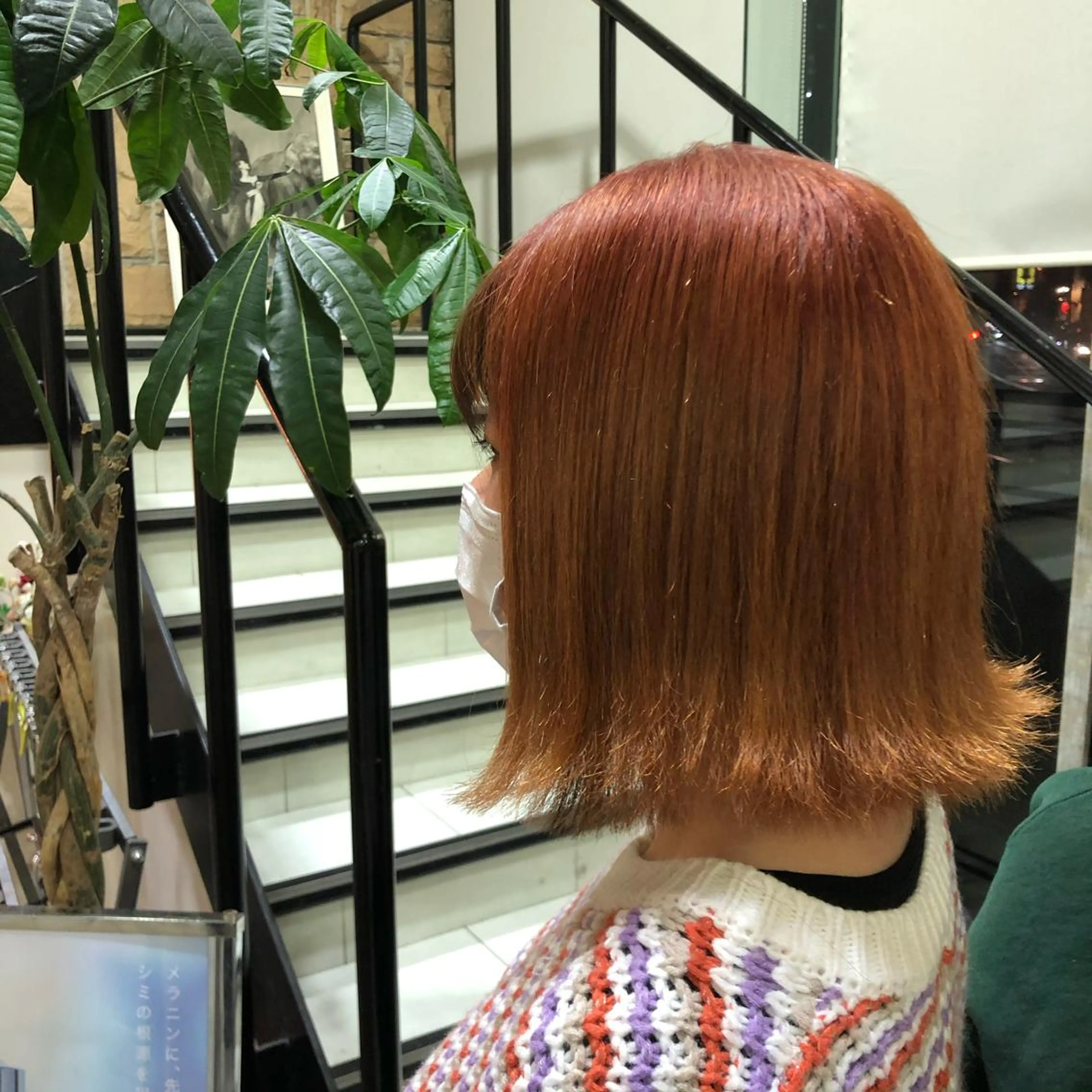 ショート カラー ヘアアレンジ オレンジ チャンモリパーマ/韓 国/Minami🦋のヘアスタイル