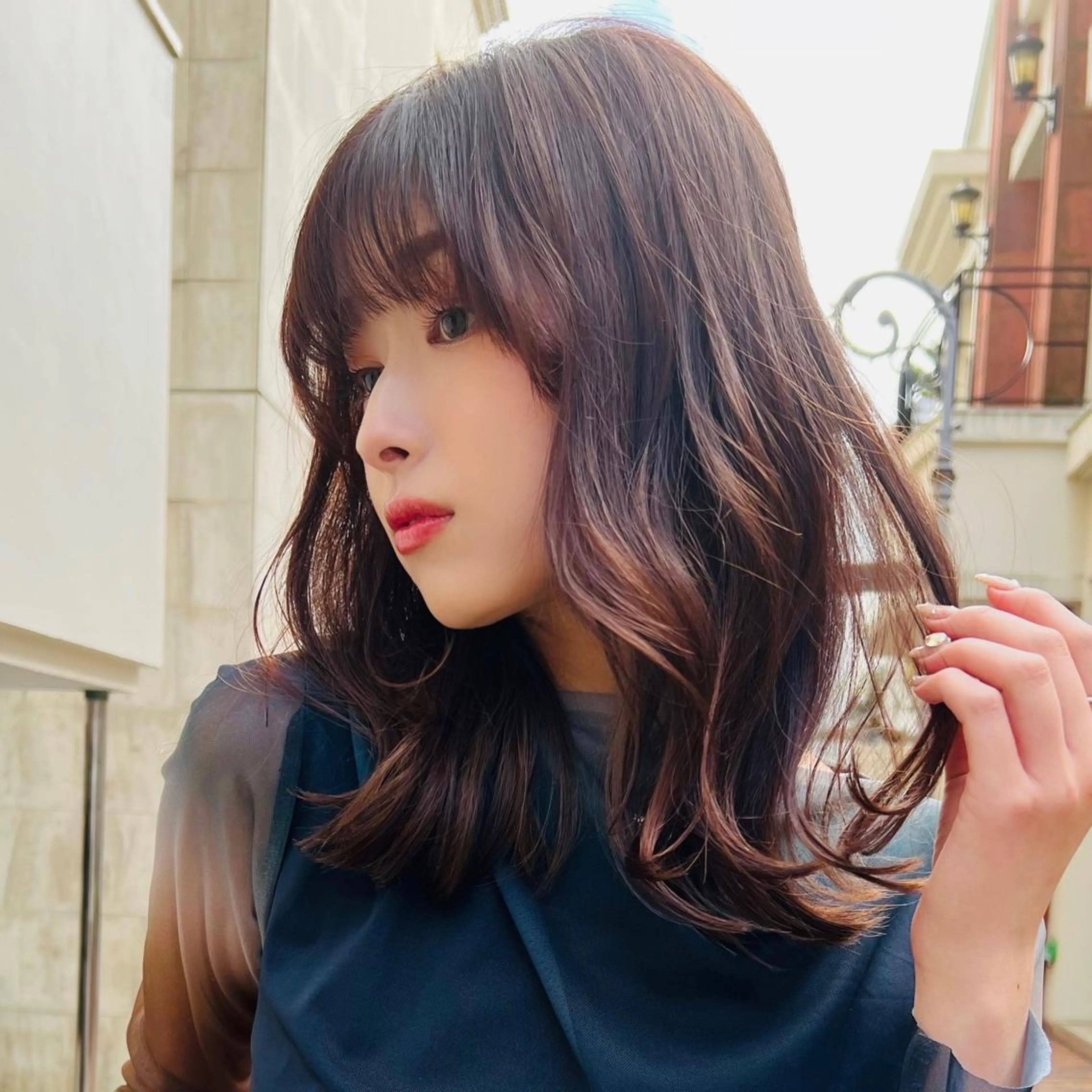 ミディアム カラー パーマ ヘアアレンジ メンズ キッズ ネイル マツエク・マツパ アイブロウ 丁寧なカウンセリング 🌿Chiemi🌿のヘアスタイル