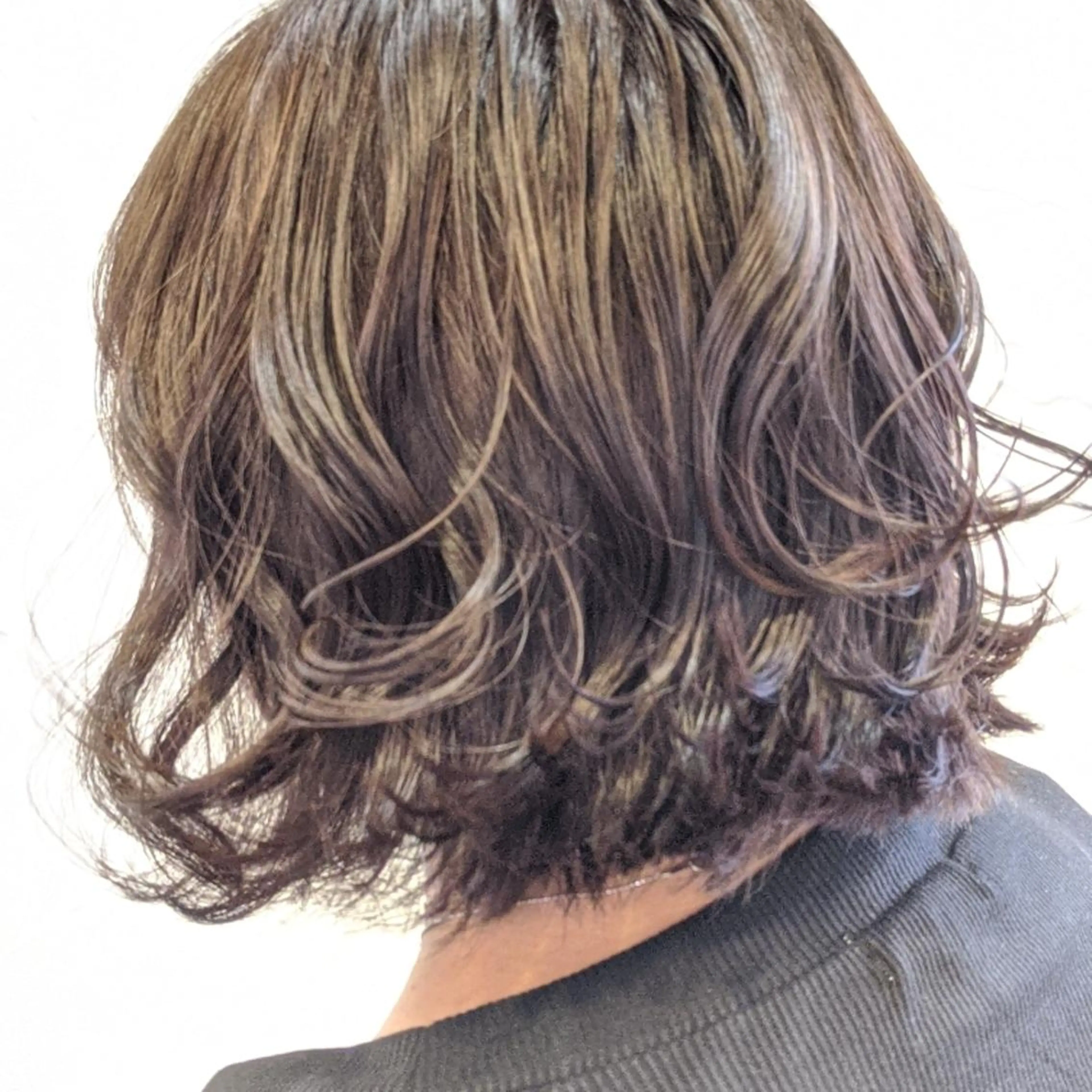 カラー ミディアム ブラウンカラー オリーブブラウン 髪質改善＆白髪ぼかし カラー♡店長みやけ♡のヘアスタイル