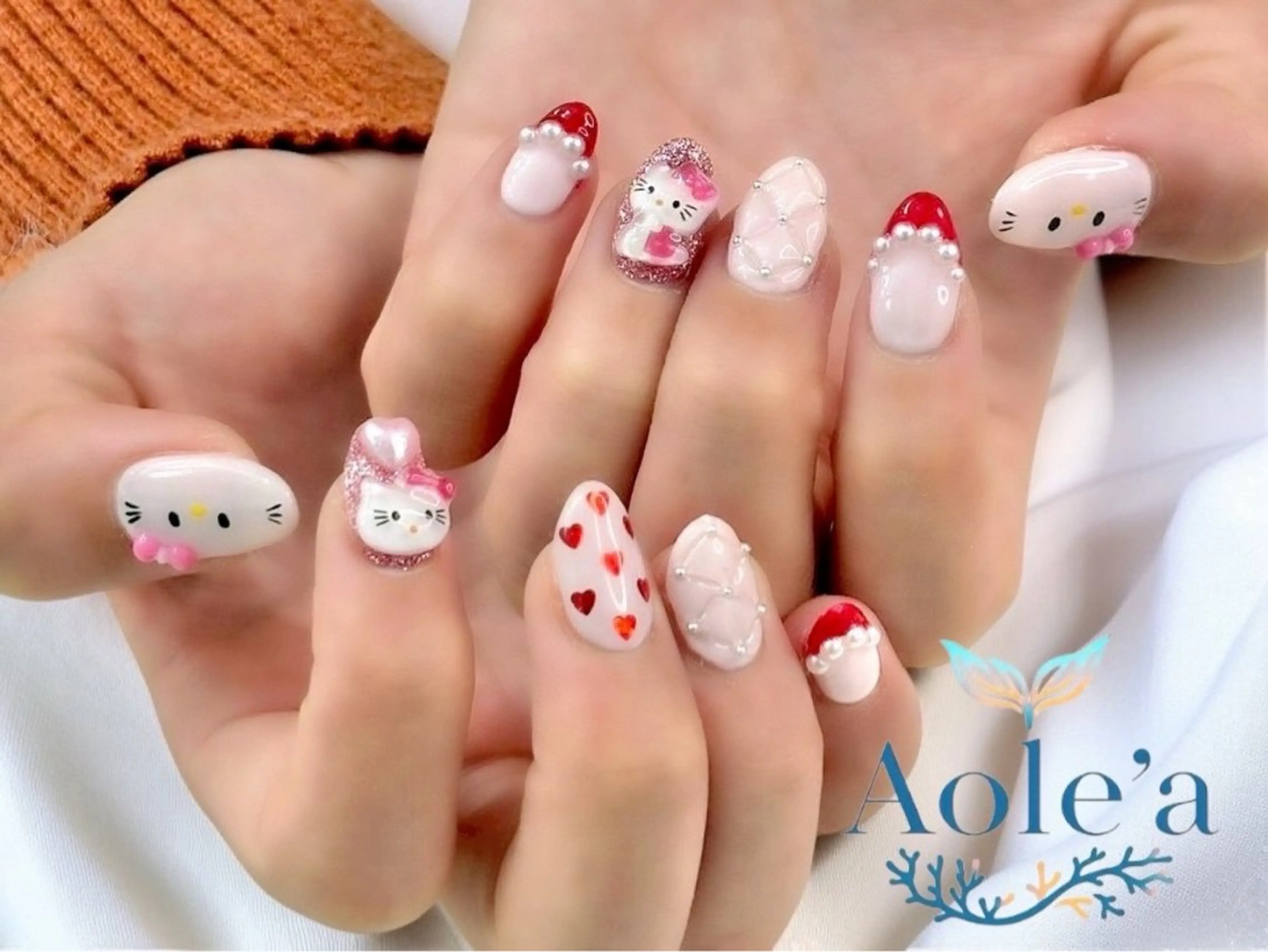 ネイル ハンドネイル Aole'a 紀歩のネイルデザイン