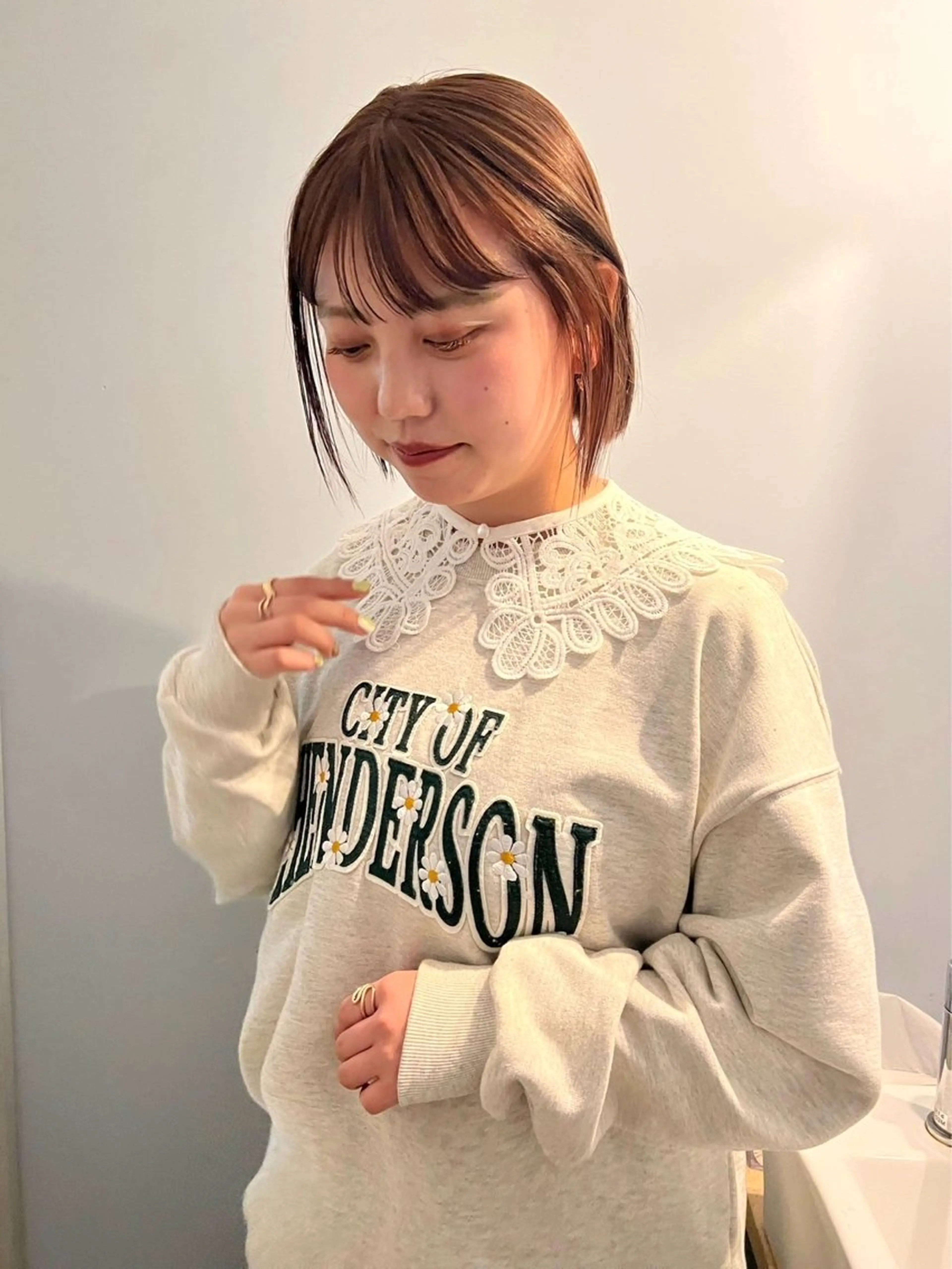 ショート カラー ヘアカラー トリートメント カットモデル/ ハイトーン/ゆうあのヘアスタイル