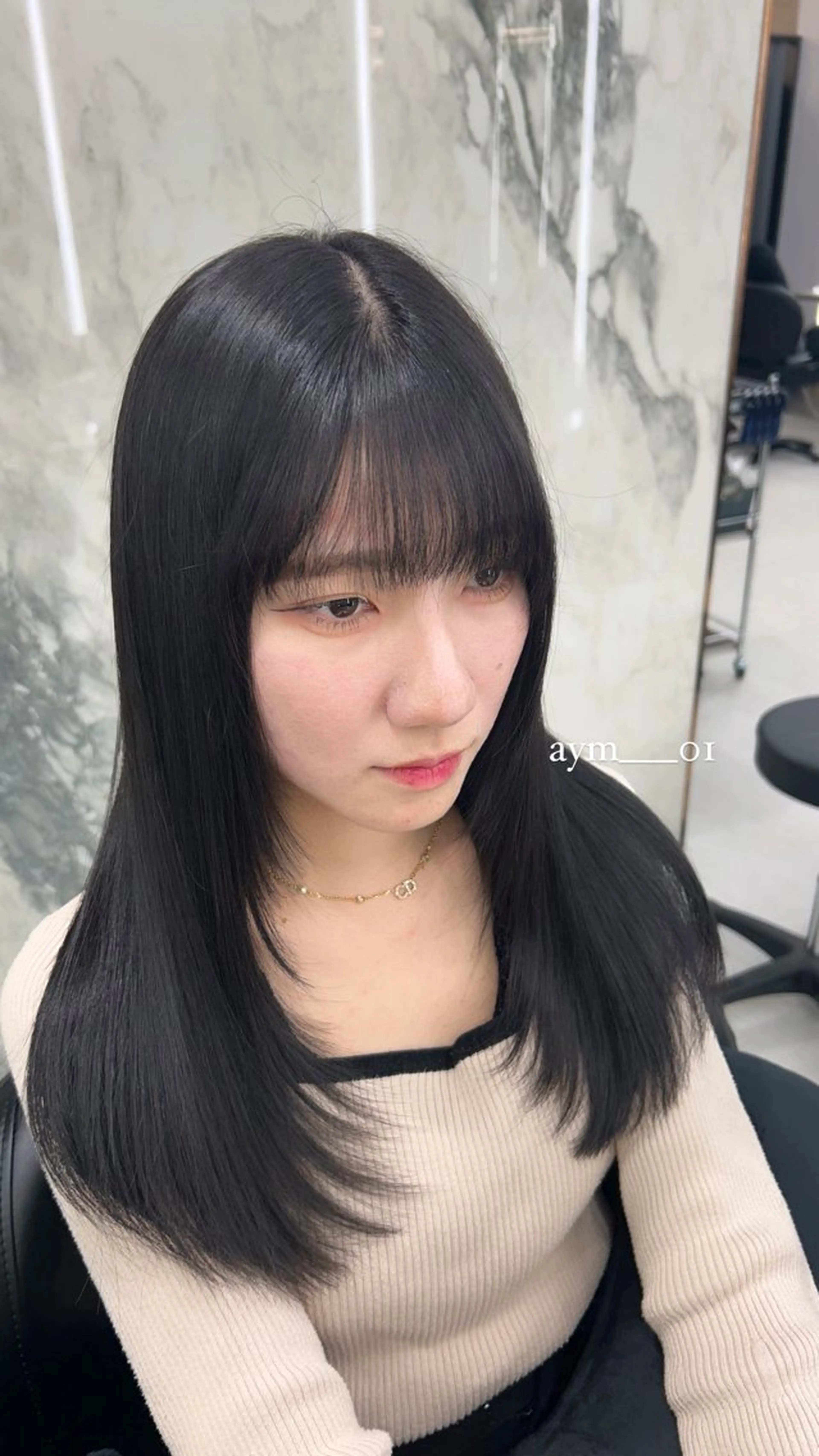 ロング カット ヘアカラー トリートメント 銀座/韓国ヘア🤍 レイヤーAYUMIのヘアスタイル