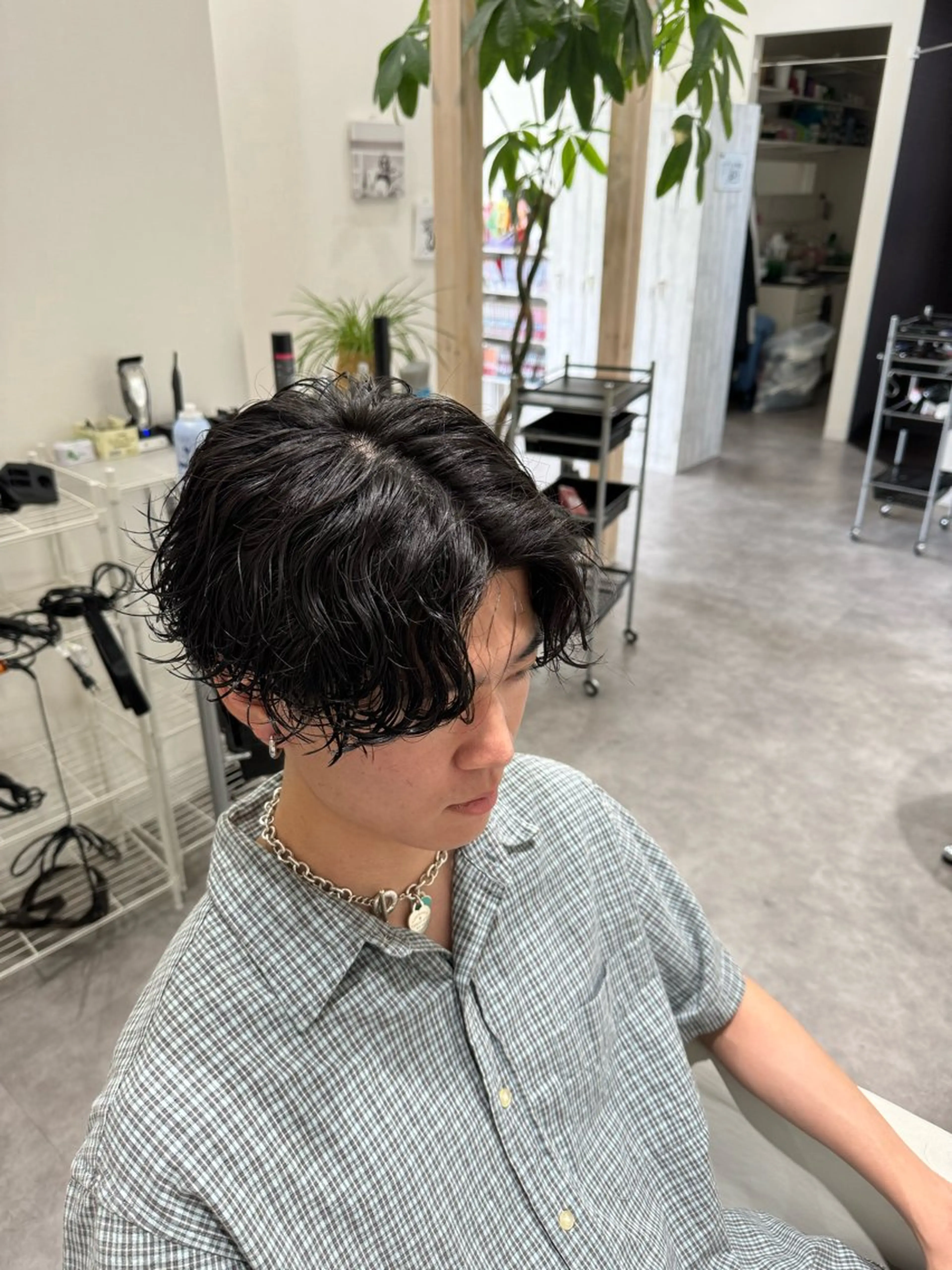 ミディアム ミディアムパーマ カット パーマ Men´s BUCK所属・岐阜No.1メンズ 美容師／村上達紀のヘアスタイル
