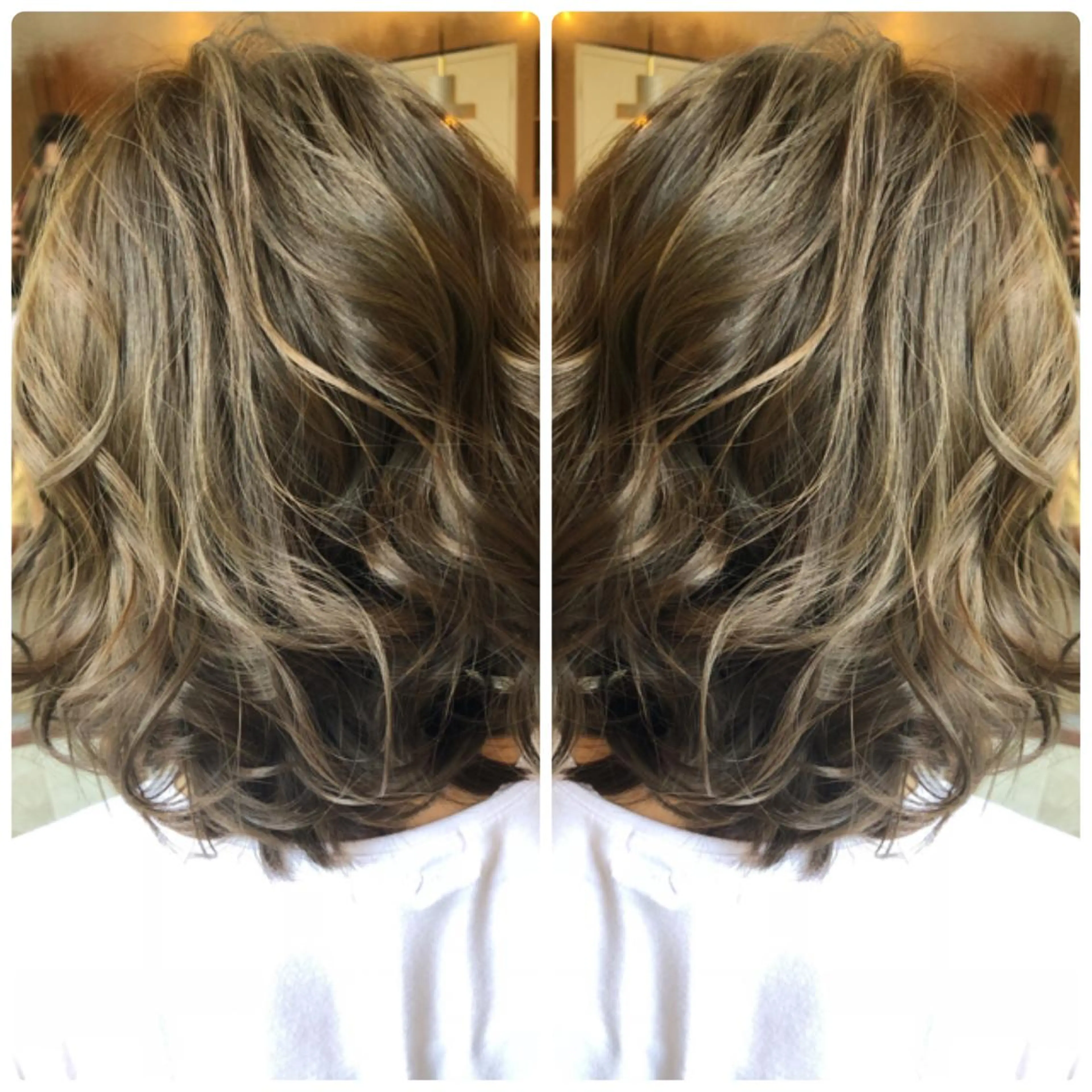 ミディアム カラー アッシュ ヘアカラー トリートメント 小山内 龍一郎 店長のヘアスタイル