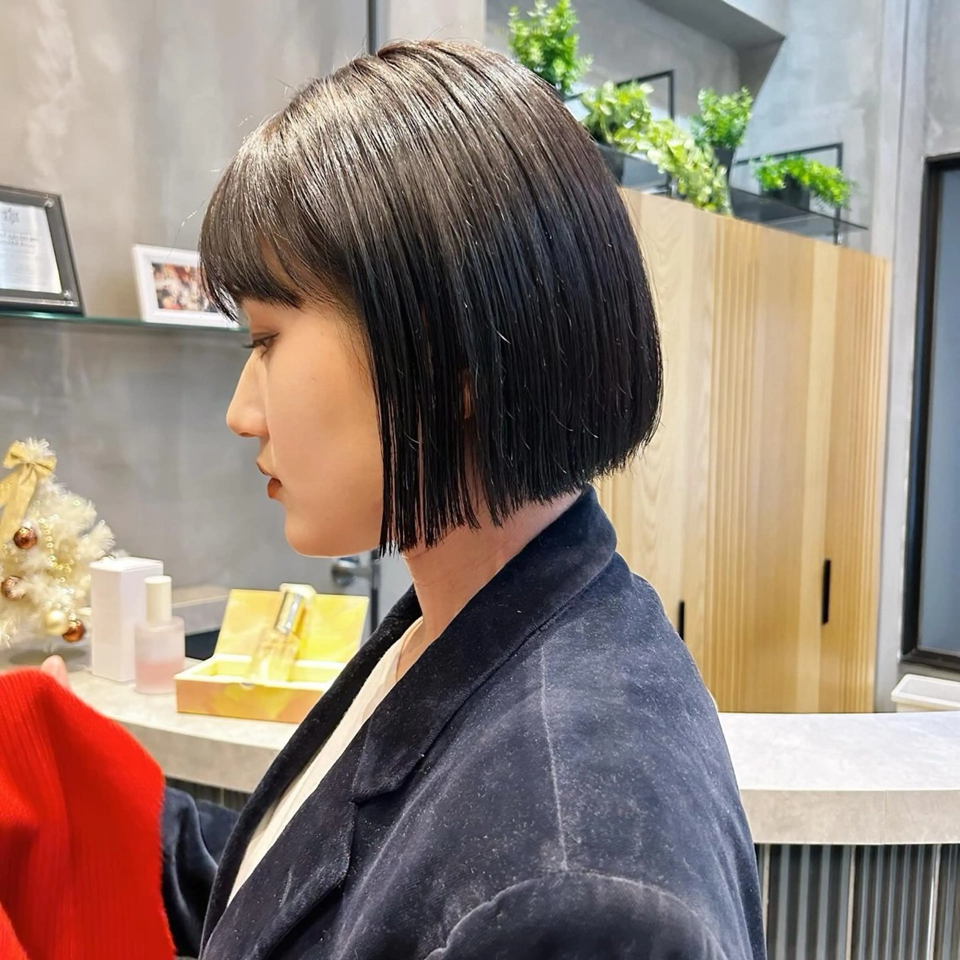 ショート 縮毛矯正・似合わせ タナカ レイヤのヘアスタイル