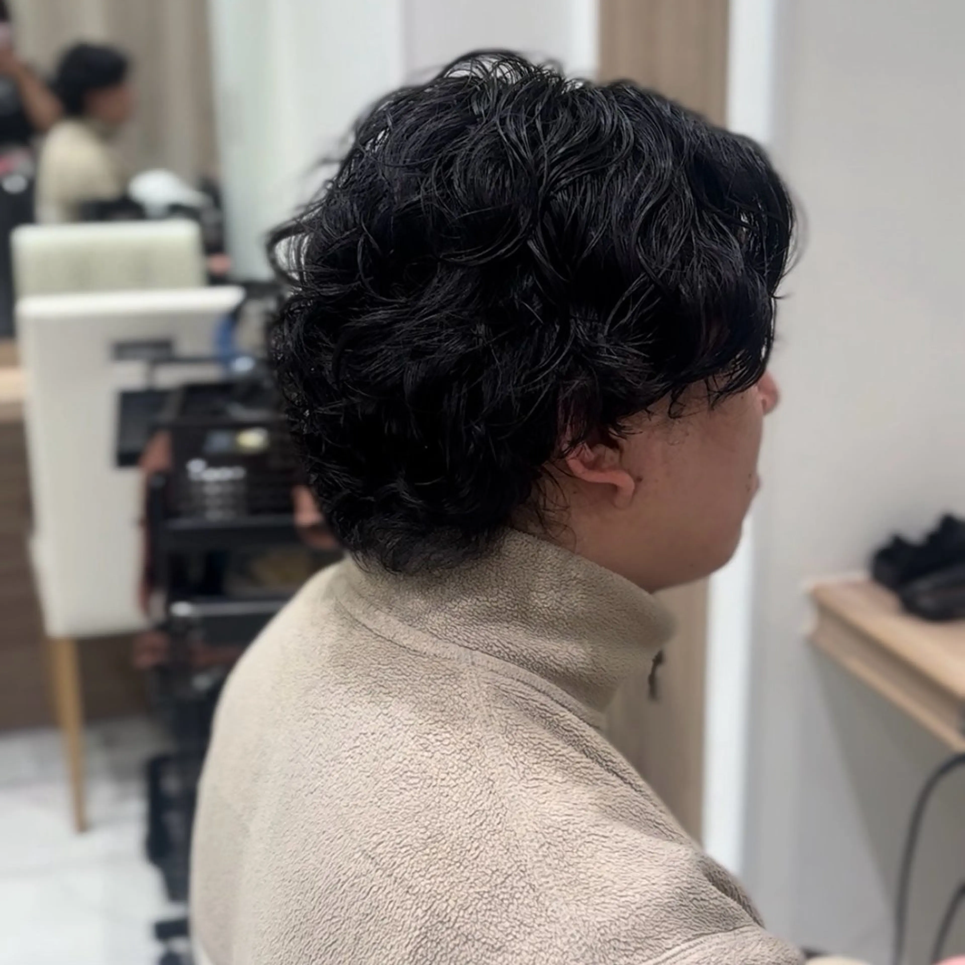 パーマ メンズ センターパート カット パーマ ⭐️NANA/ メンズカットのヘアスタイル