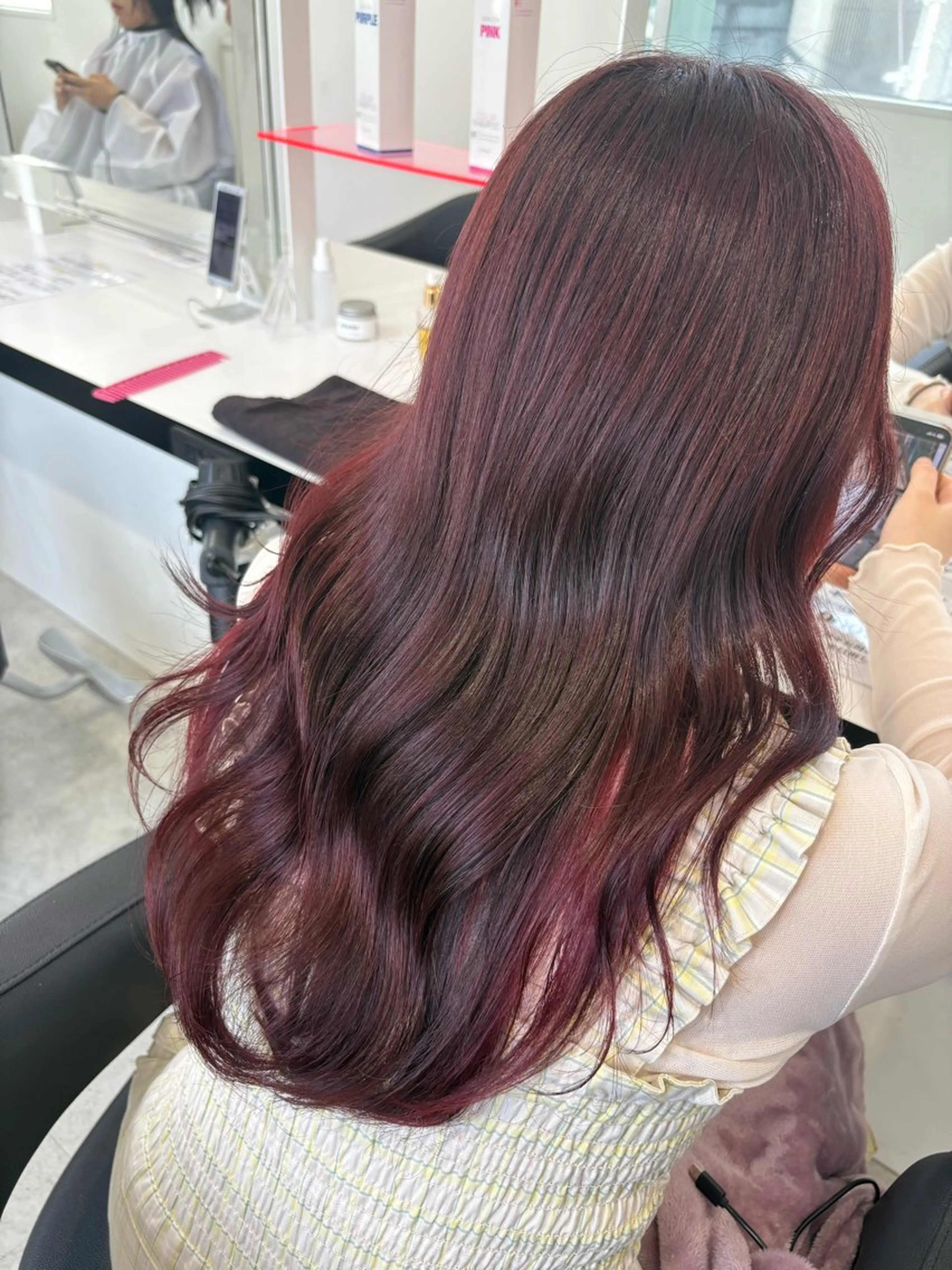 ロング カラー 韓国風艶カラー🪽 yuuna🪽🍨のヘアスタイル