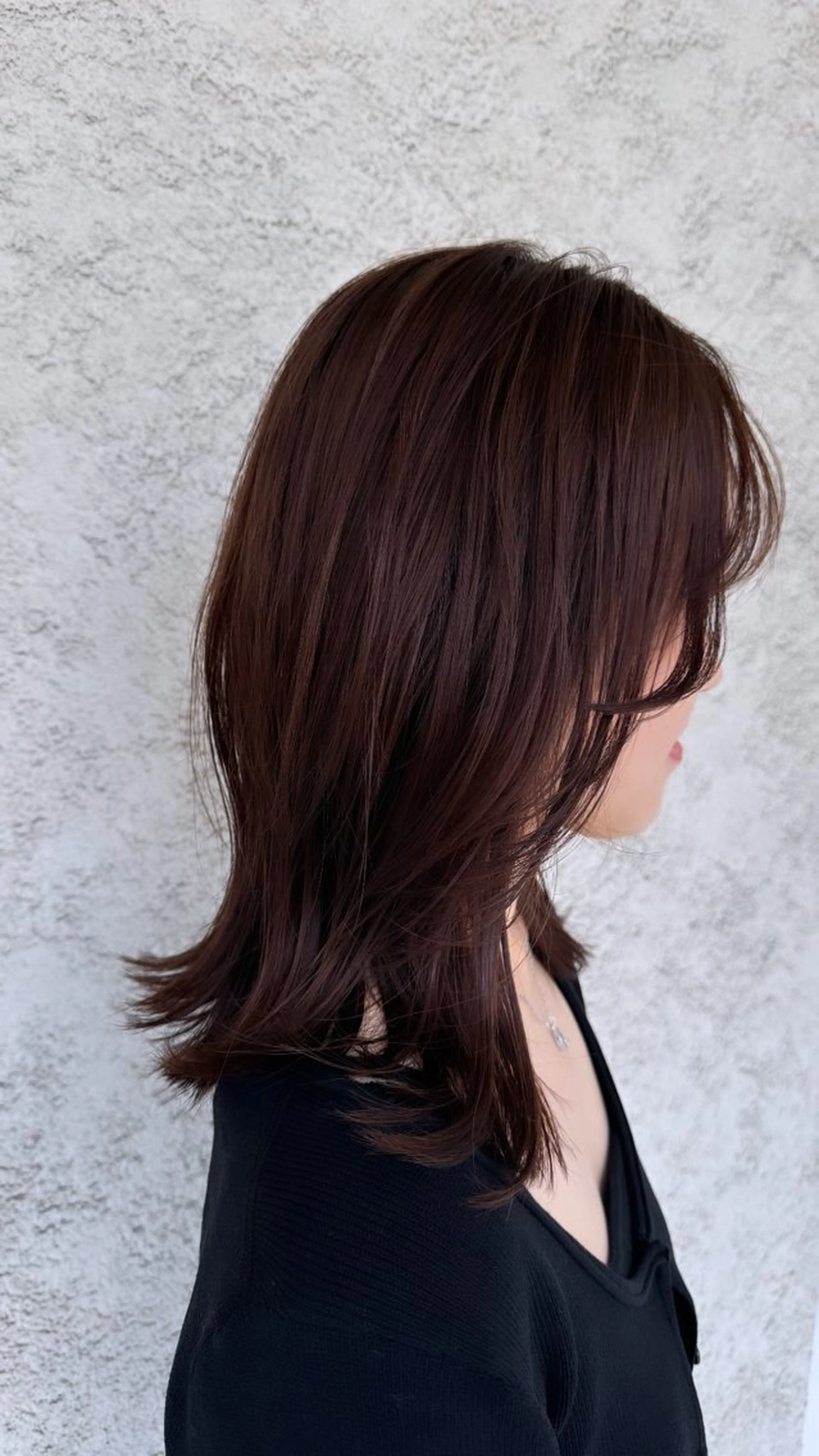 ミディアム カラー ラベンダーカラー レイヤーカット カット ヘアカラー 椎葉 祐也のヘアスタイル