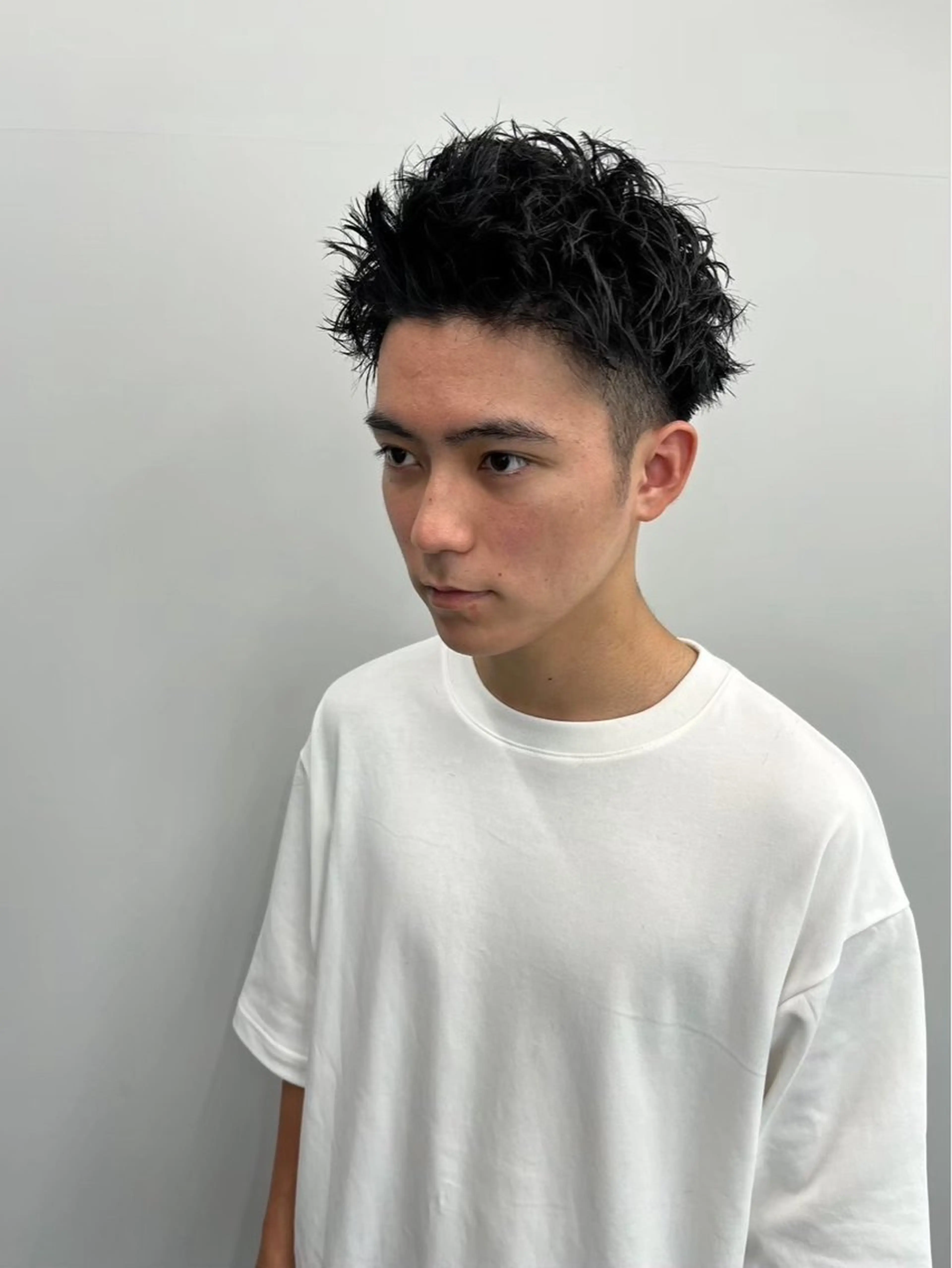 ショート パーマ メンズ アップバング 坂本響 メンズカット/パーマのヘアスタイル