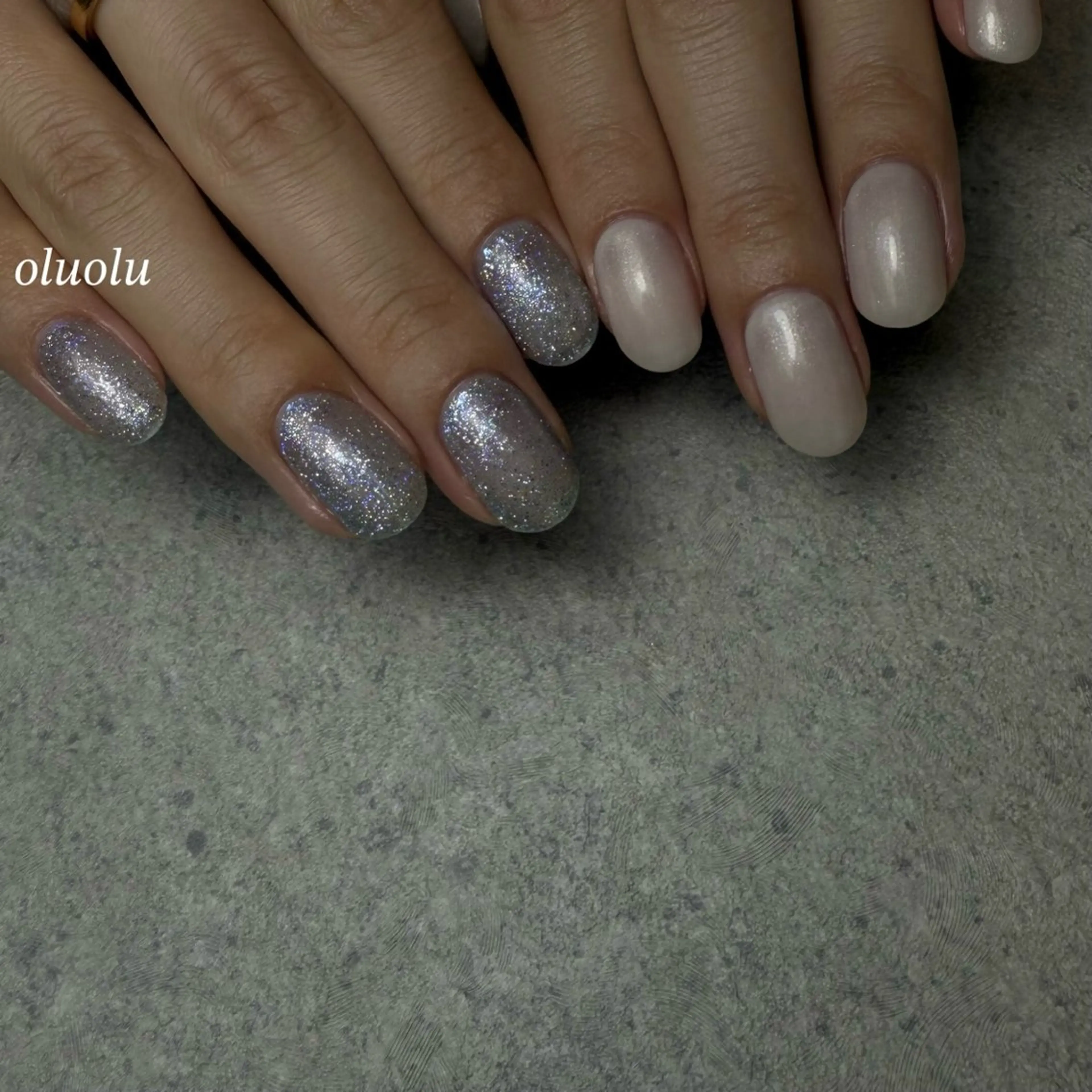 ネイル アートネイル フラッシュネイル フットネイル キラキラネイル ショートネイル 大村 紬華のネイルデザイン