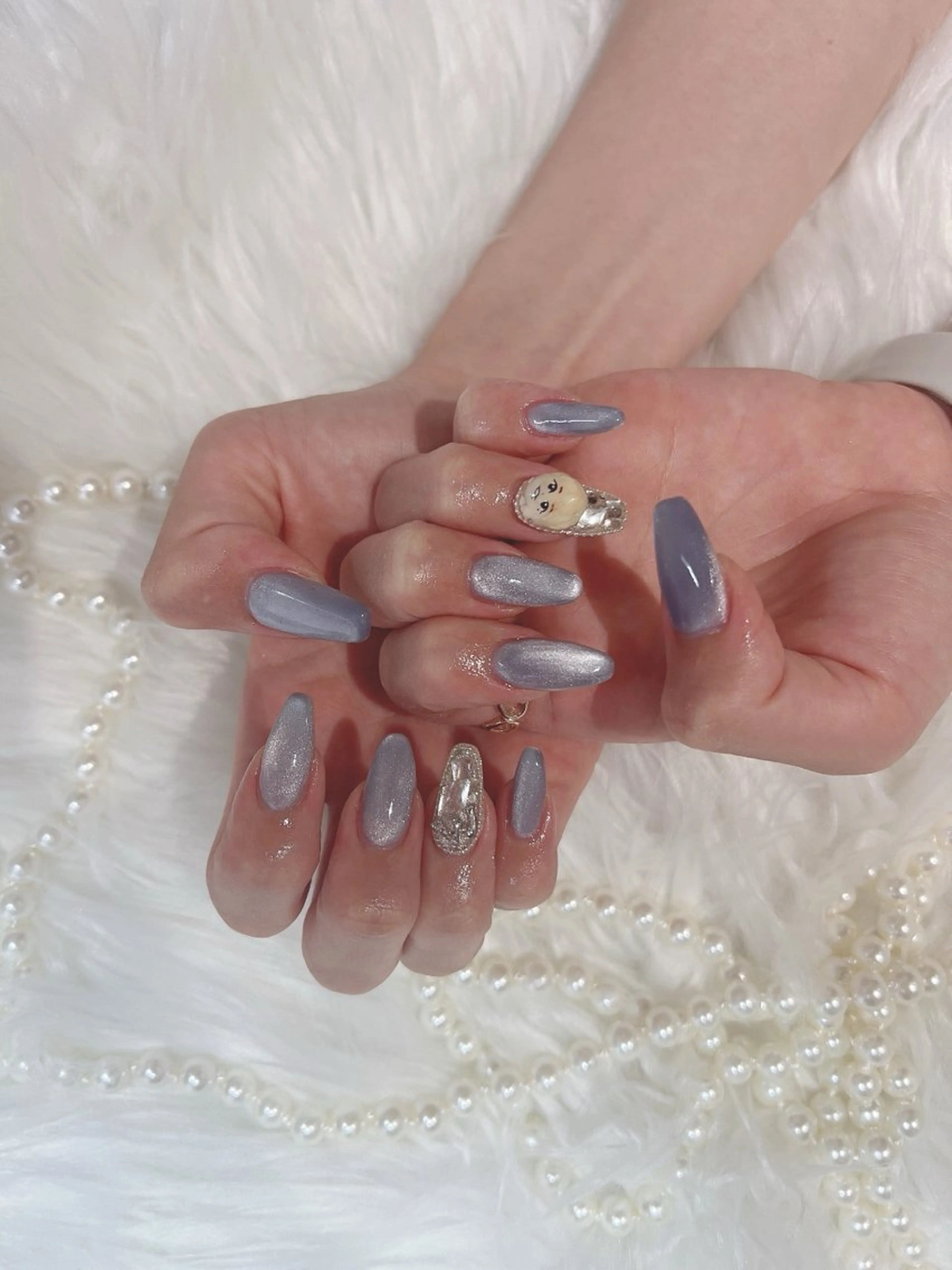 ネイル マグネットネイル ハンドネイル ハンドケア eclana🤍 sarinaのネイルデザイン