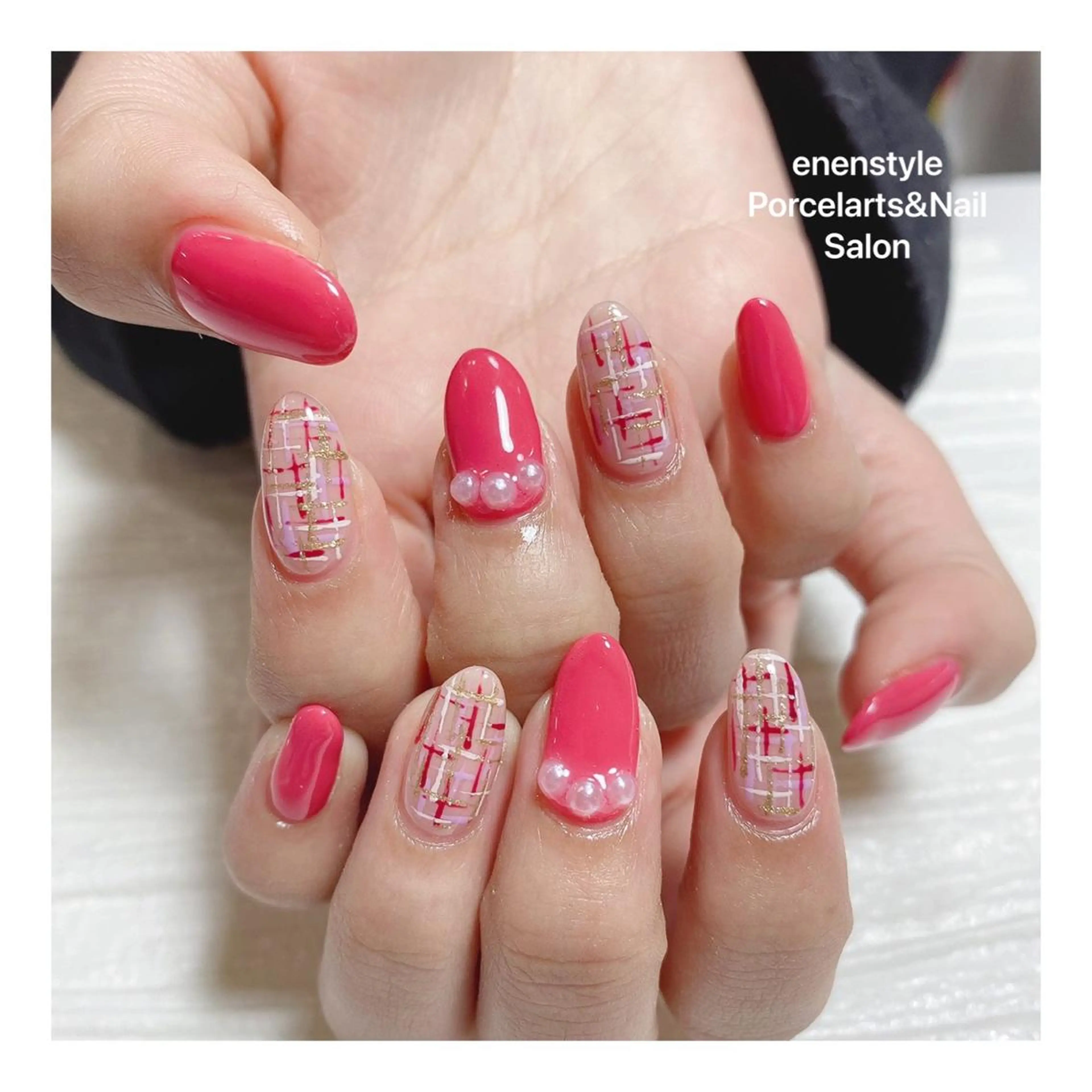 ミディアム ネイル ハンドネイル 👑enen style👑のネイルデザイン