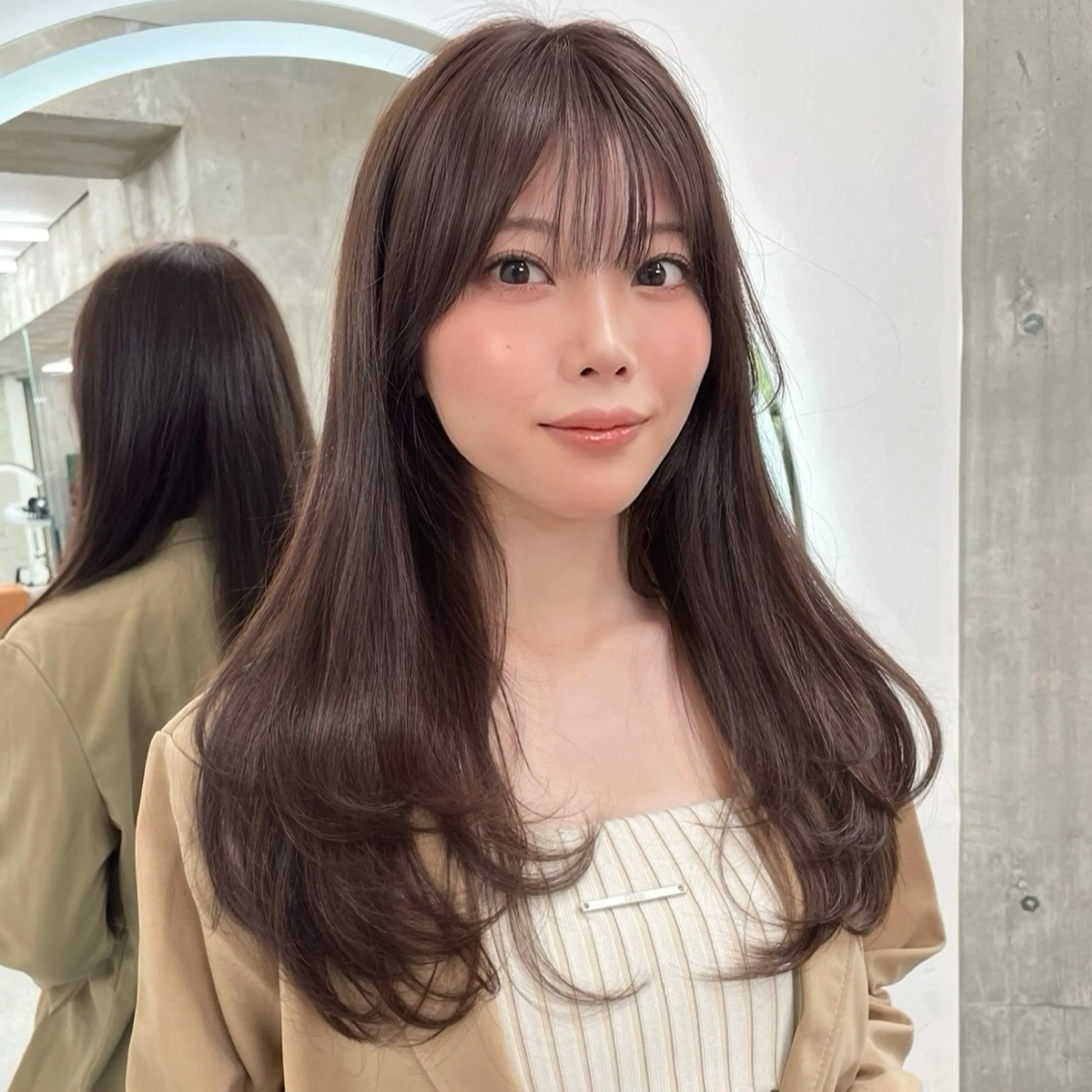 セミロング カラー レイヤーカット カット ヘアカラー トリートメント TOI所属・内野   龍海 / レイヤーカットのヘアスタイル