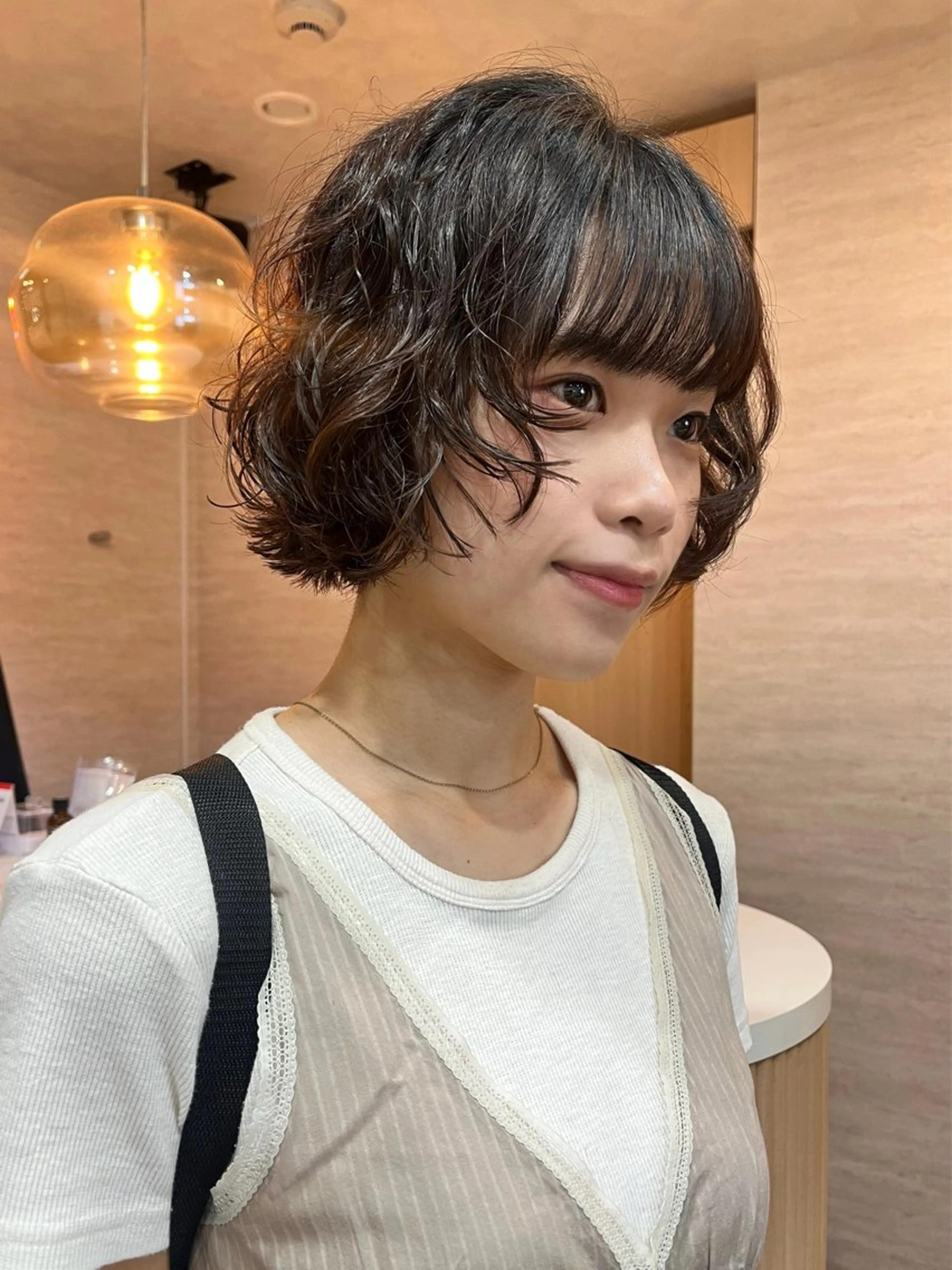 ショート パーマ レイヤー/暖色/ 髪質改善/永礼芳果のヘアスタイル