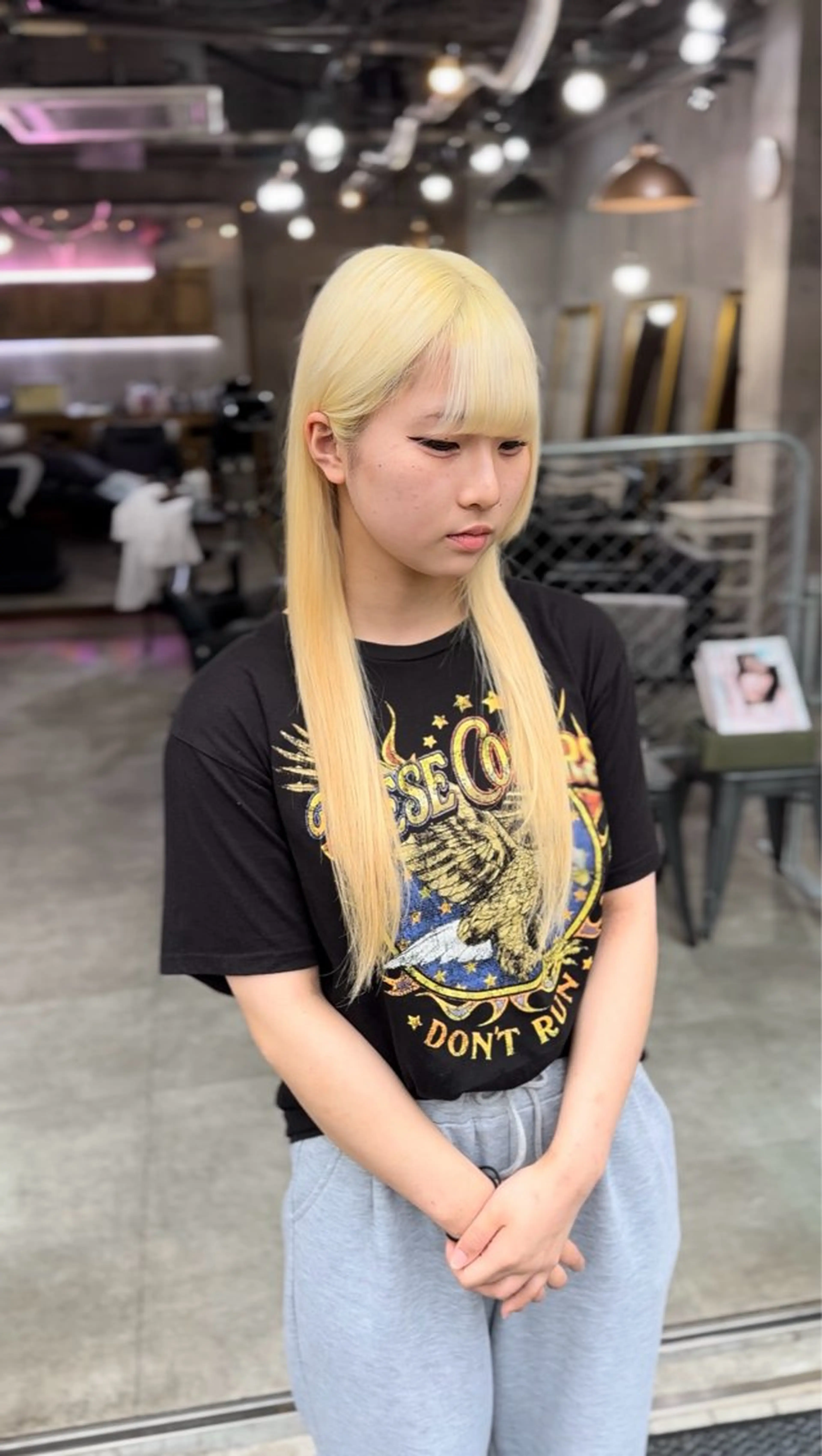 ロング ヘアカラー uda 抜きっぱなし /最高級エクステのヘアスタイル