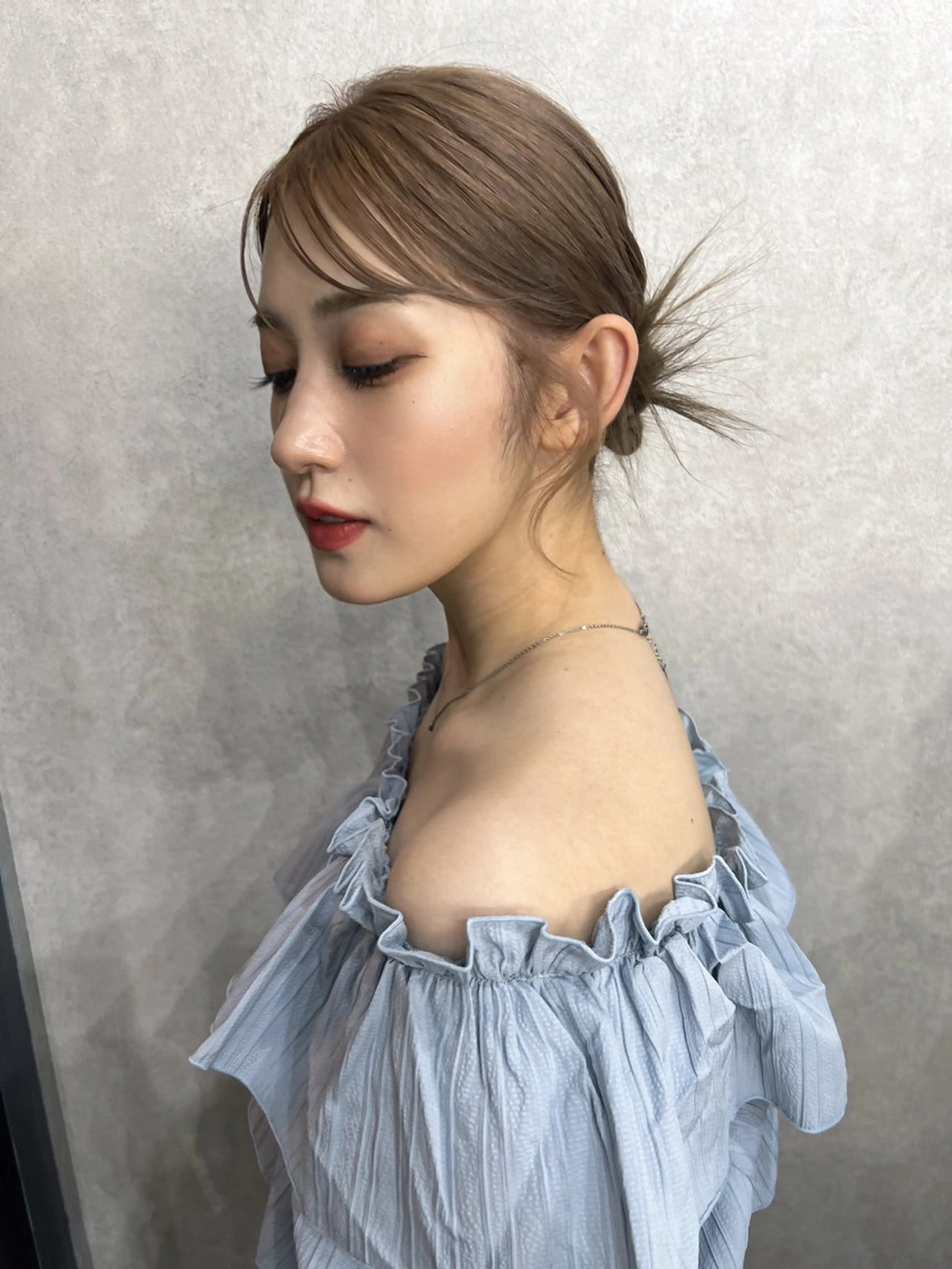 ミディアム ヘアセット maya レイヤーカットのヘアスタイル