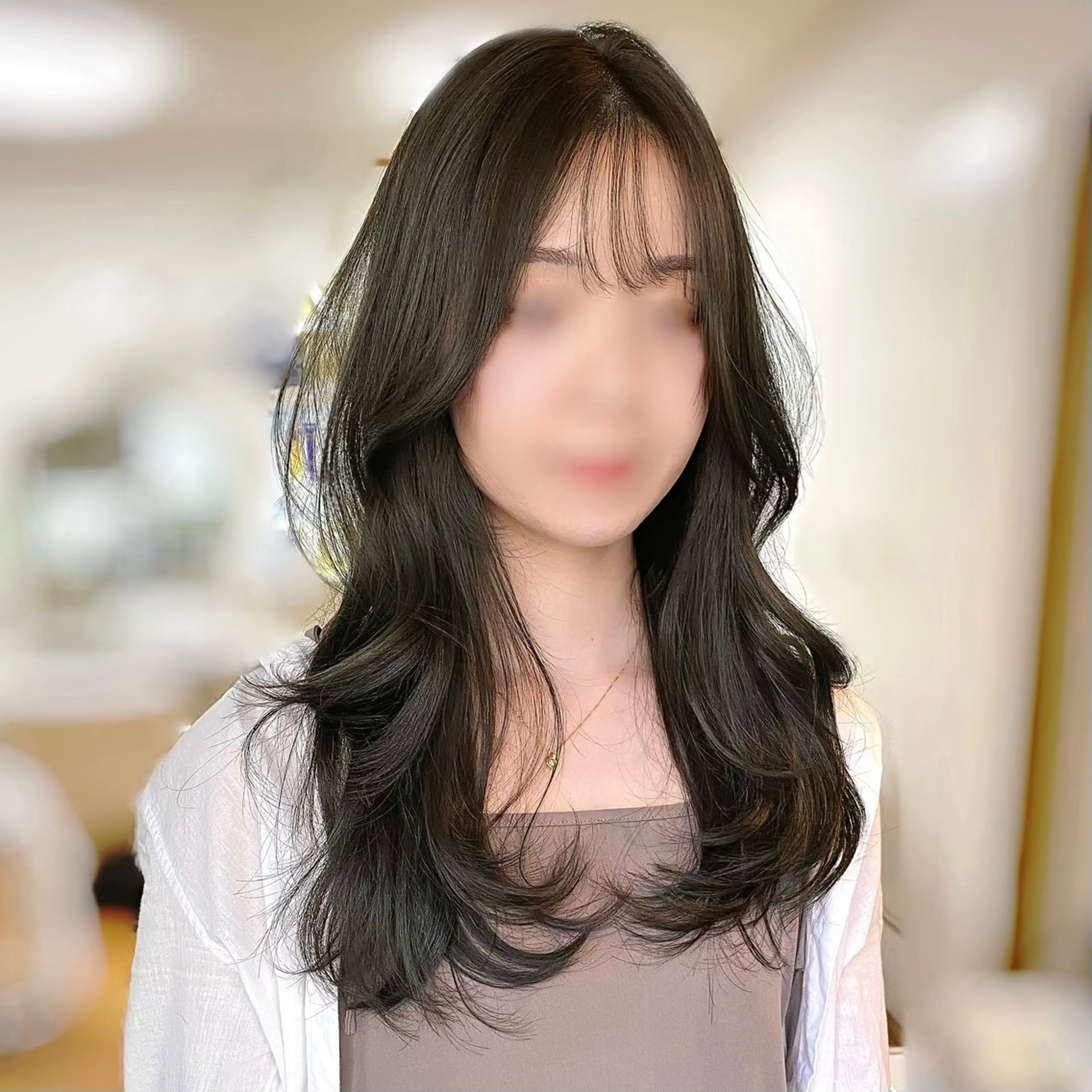 ロング カラー グレージュ カット ヘアカラー トリートメント 🥣 hashi 🛋️のヘアスタイル