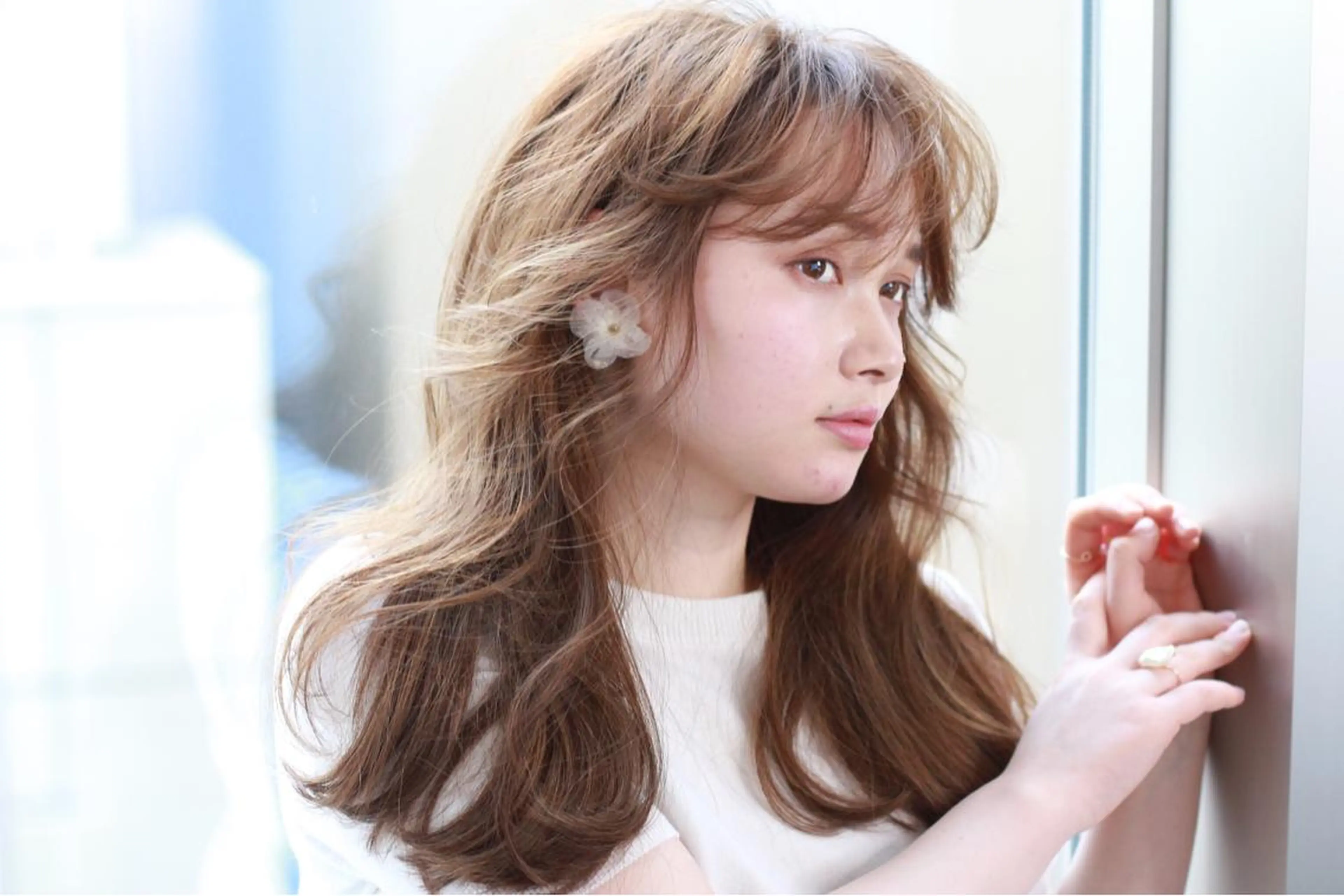 ロング カラー カット パーマ トリートメント 💙美髪救世主💙 関華蓮のヘアスタイル