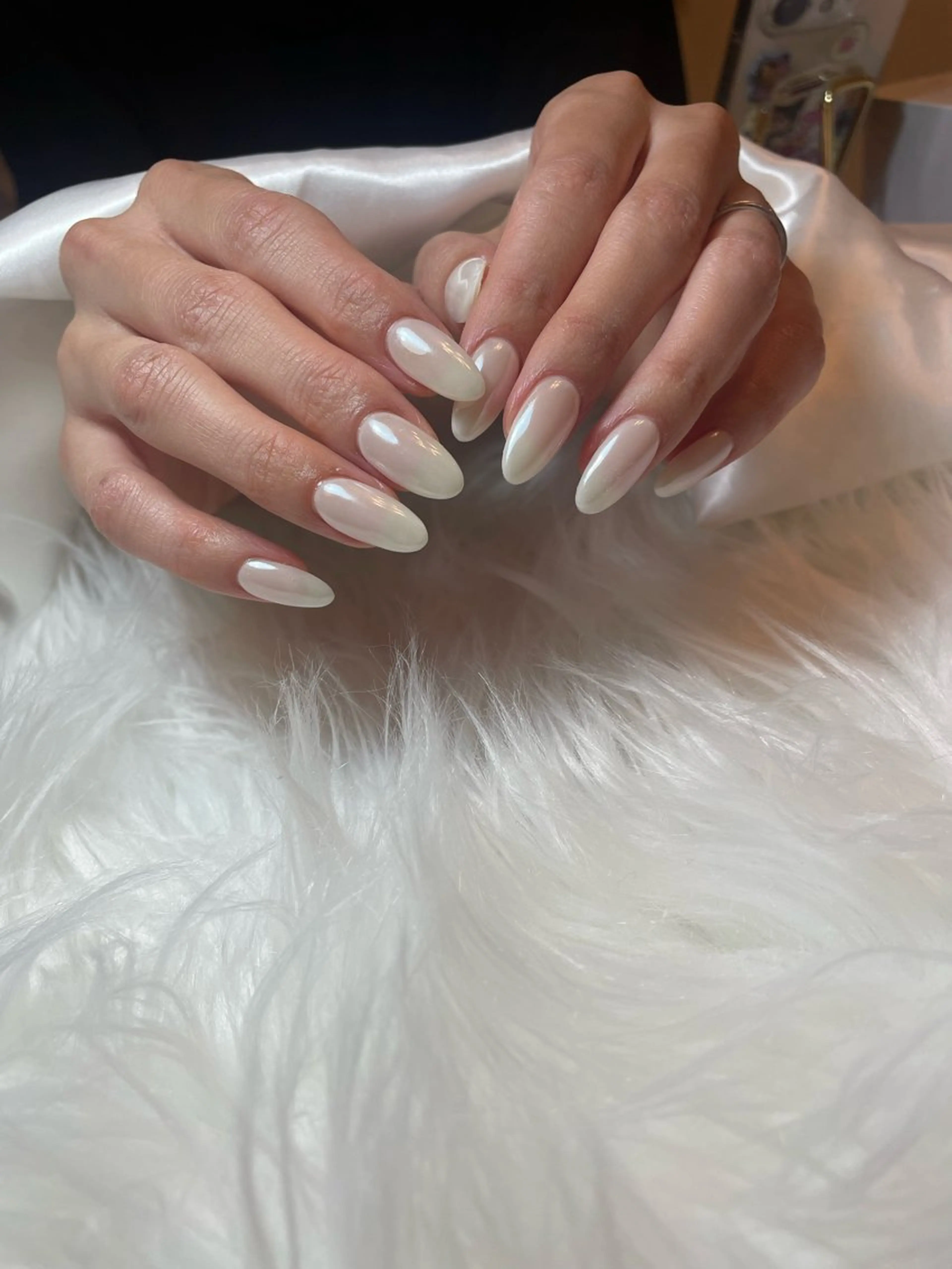 ネイル ブルー フレンチネイル キラキラネイル 韓国ネイル マグネットネイル ハンドネイル timtam --sakiのネイルデザイン