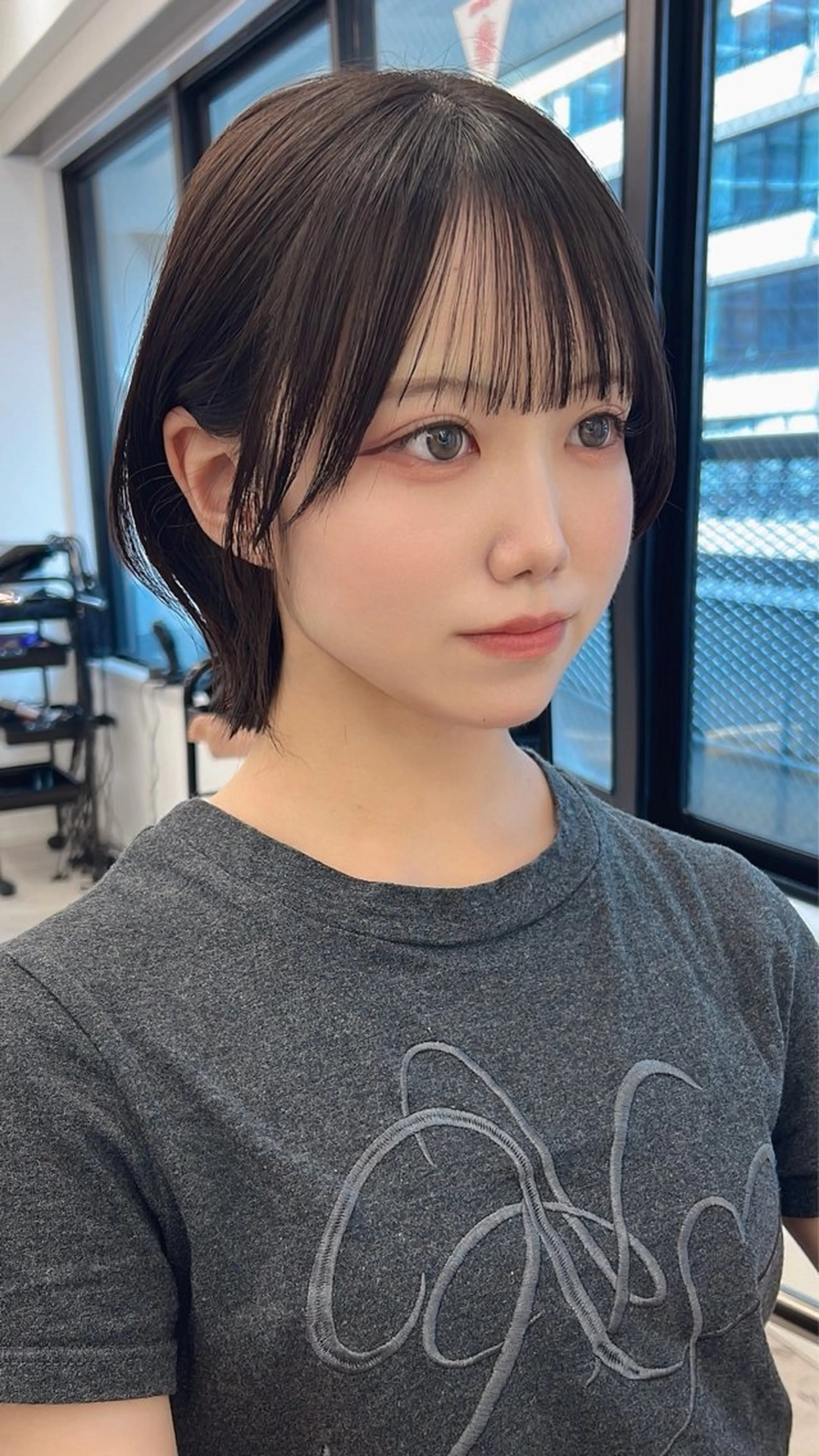 ショート 切りっぱなしボブ 前下がりボブ ショートボブ ボブ タンバルモリ ショート/ ボブ/今井皓のヘアスタイル