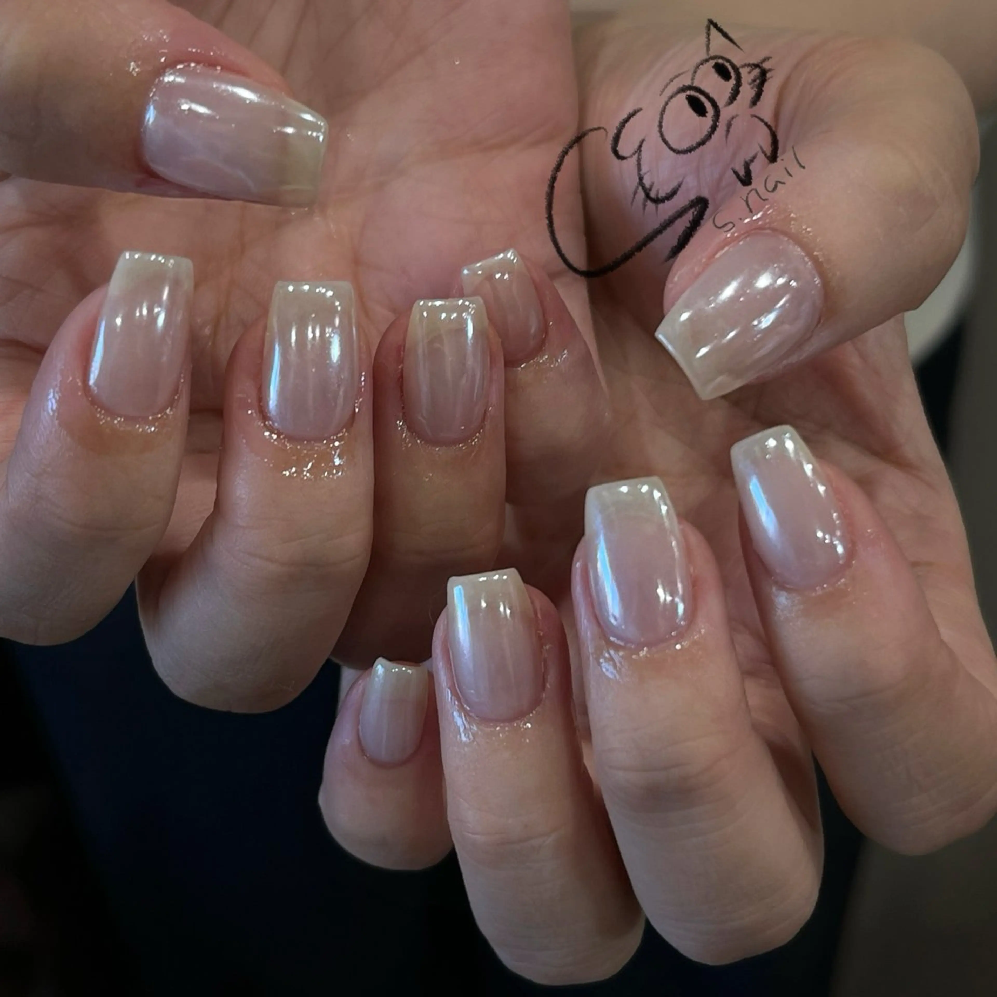 ネイル アートネイル チークネイル フレンチネイル グラデーション マグネットネイル S.nail _のネイルデザイン